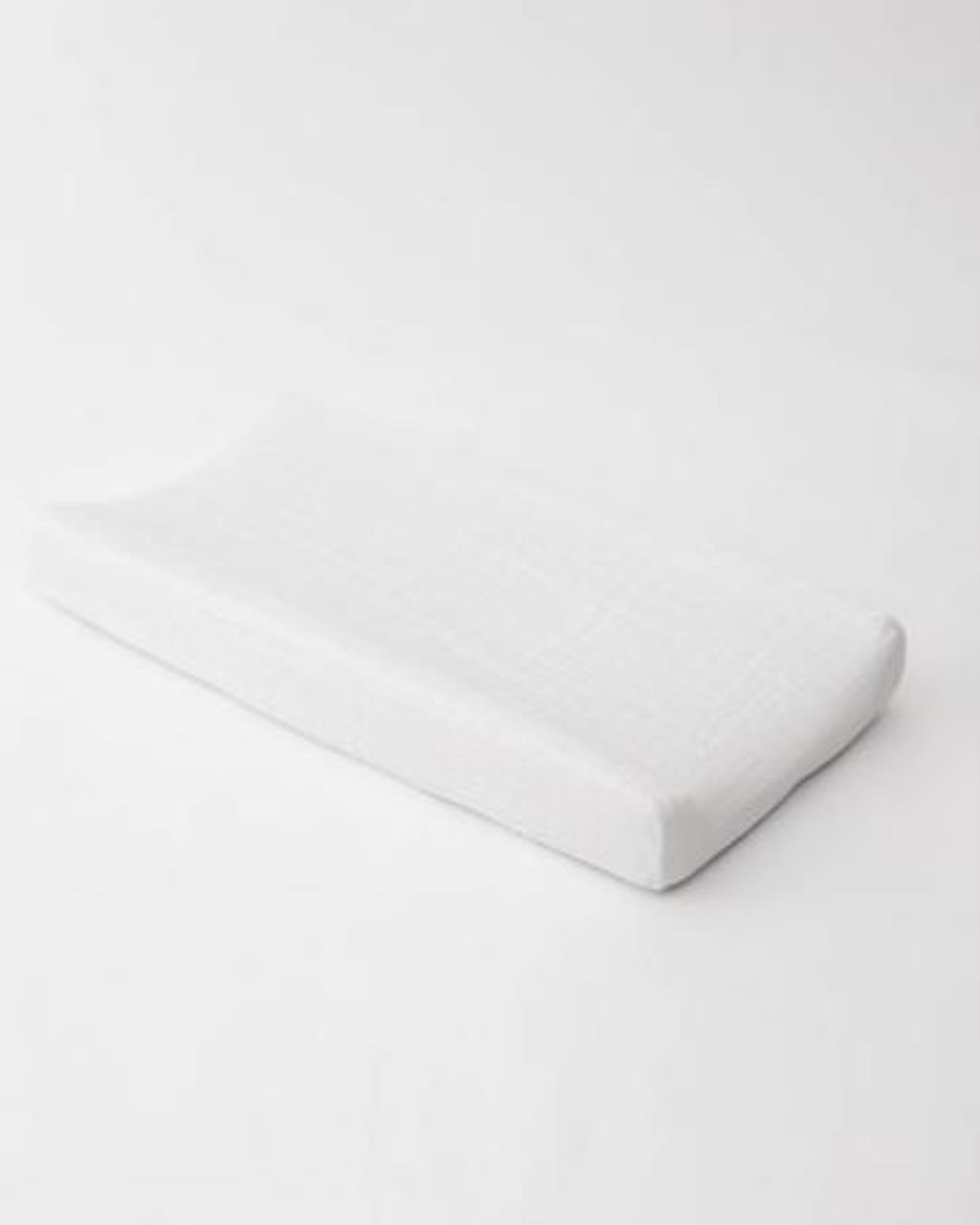 Baumwoll-Muslin Überzug für Wickelunterlage White