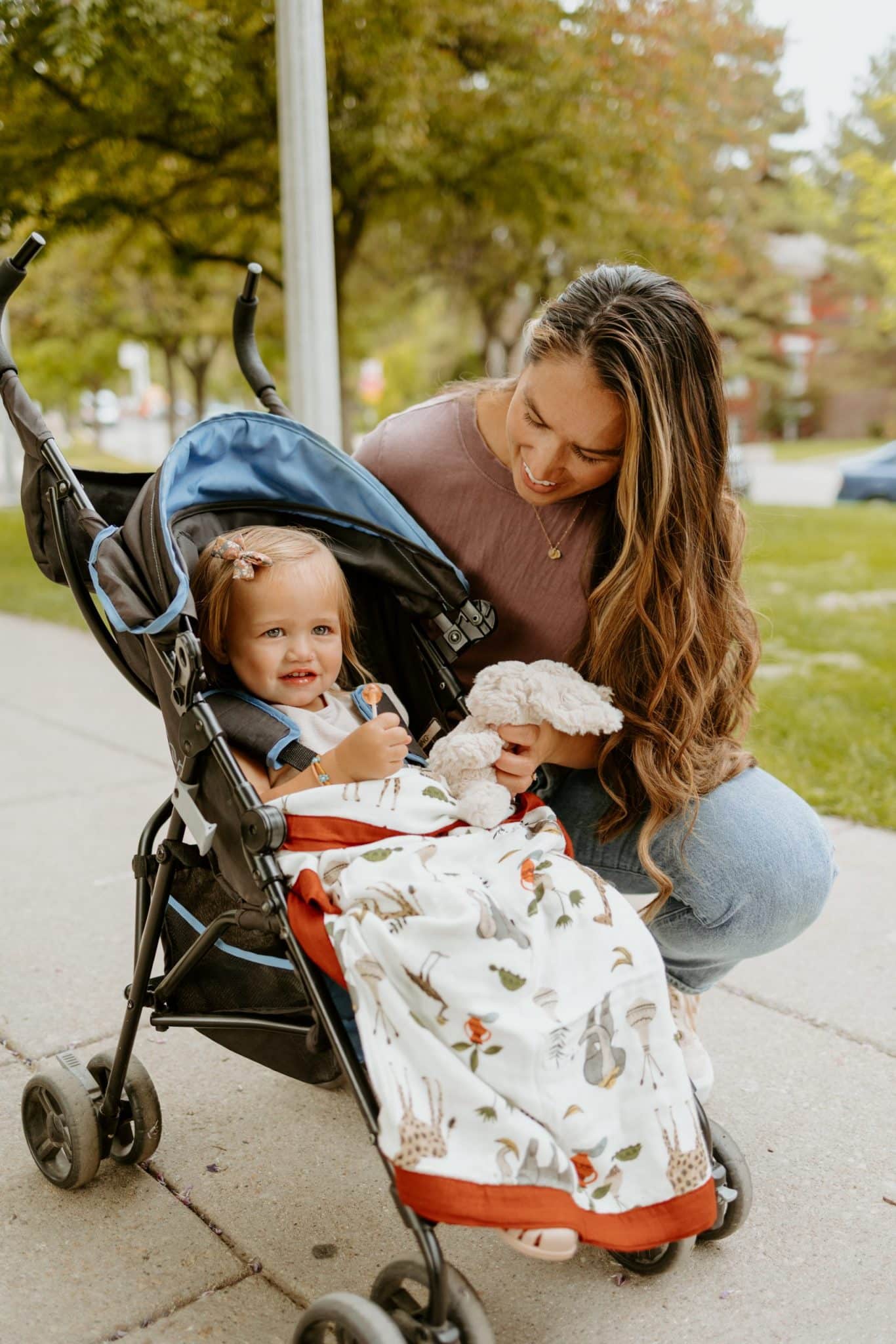 Deluxe Muslin Baby Blanket - Safari Social