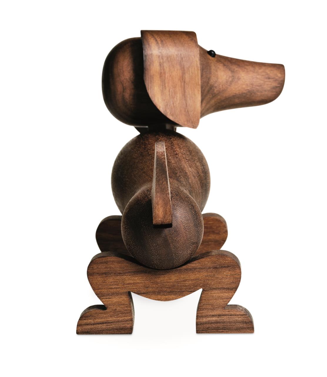Hund klein, 11cm, Walnuss