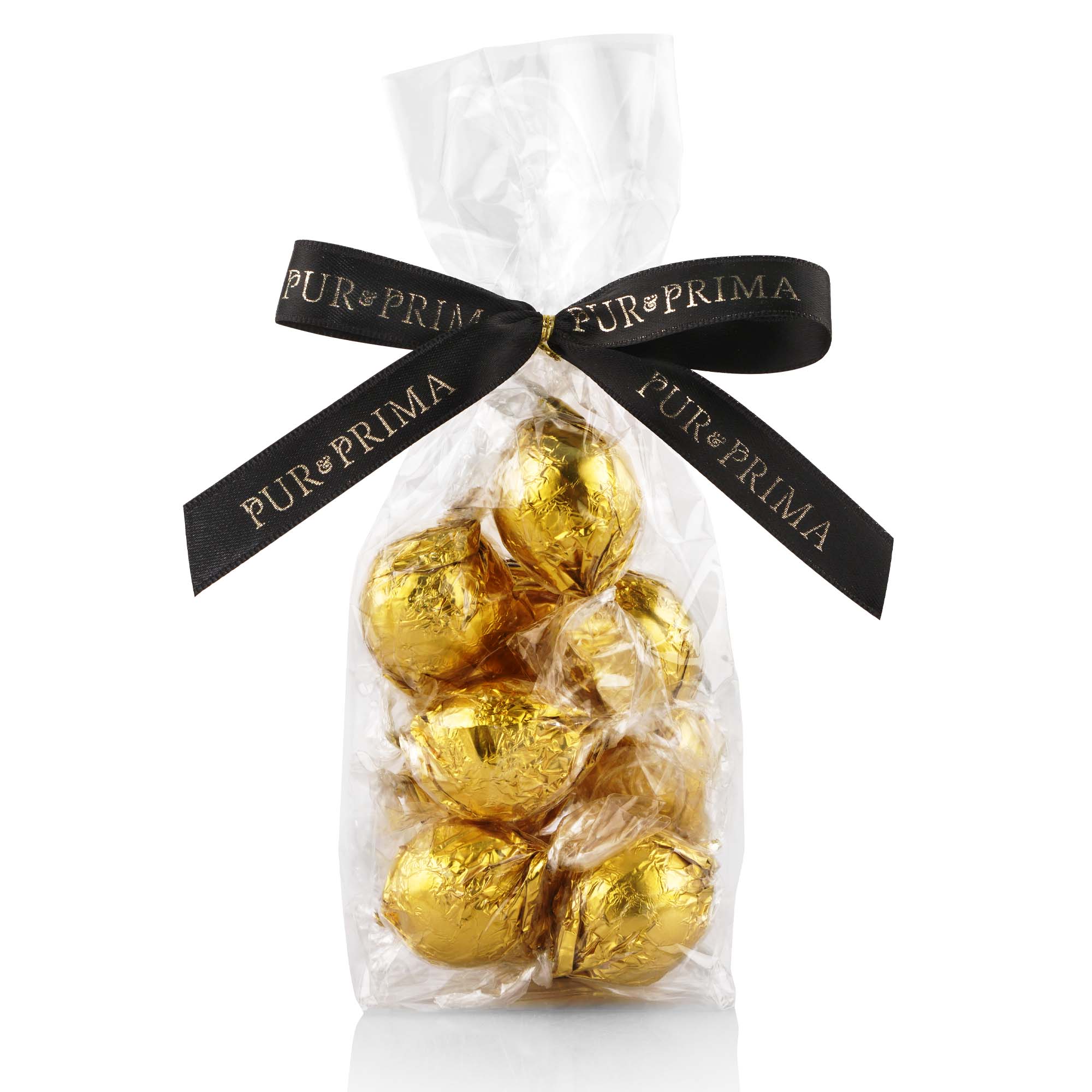 Knusperkugeln Gold im Säckli 10 Stk, 75g Essen, Süßigkeiten