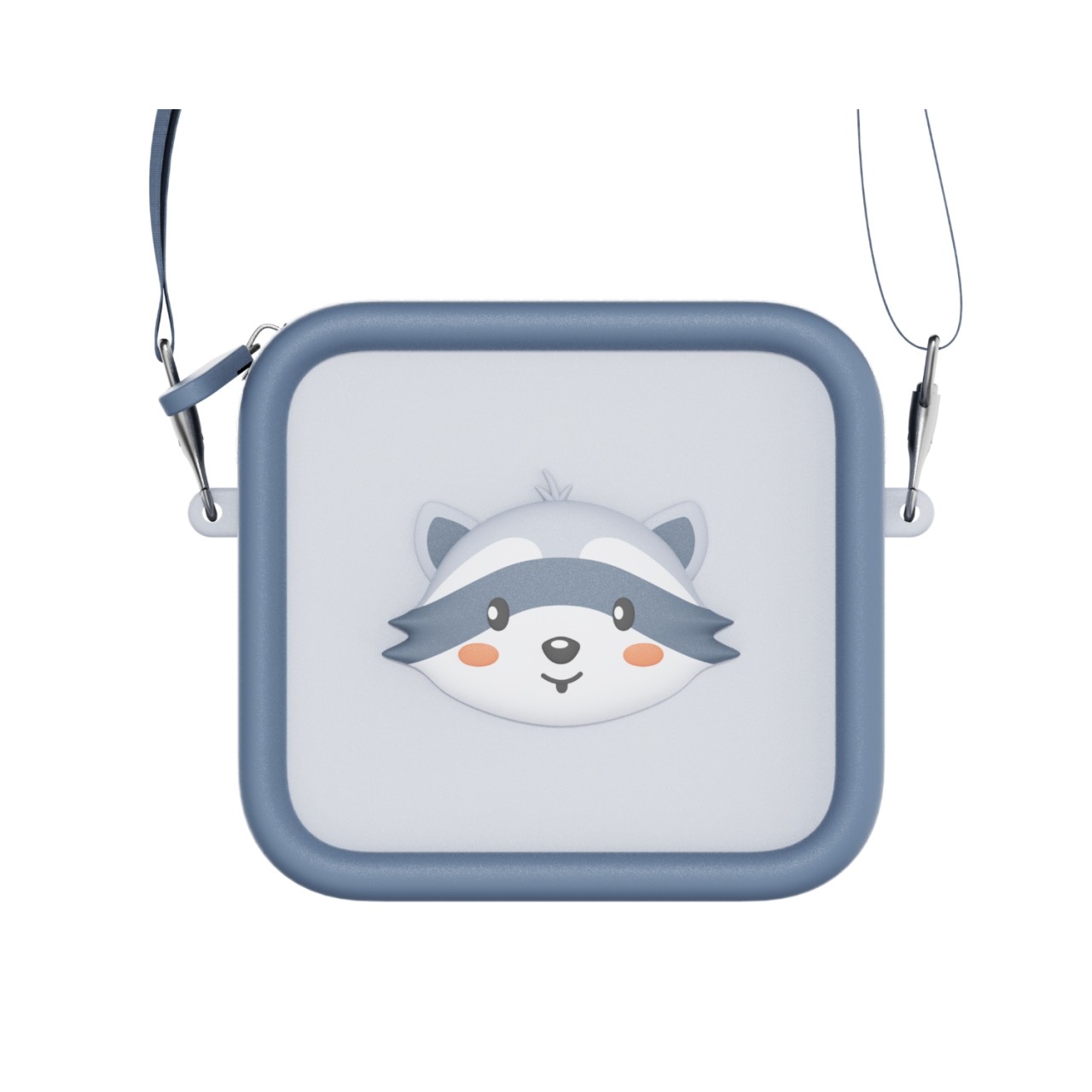 Kindermonitor, Rucksack, Raccoon design, Kunststoffgehäuse, Lichtblau