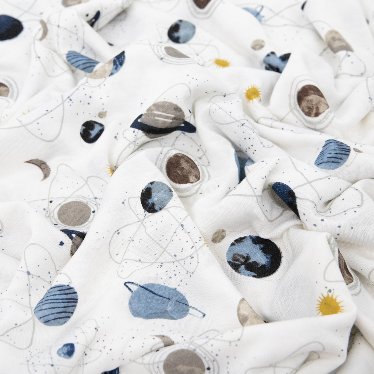 Stretch Knit Swaddle Single, Planets