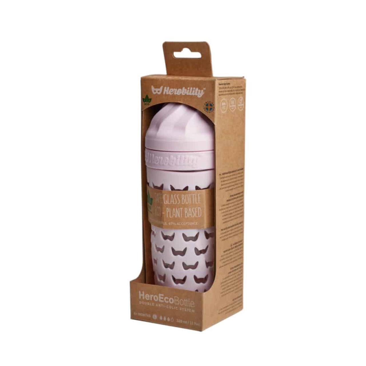 Hero Eco Bottle - Glasfläschchen rosa