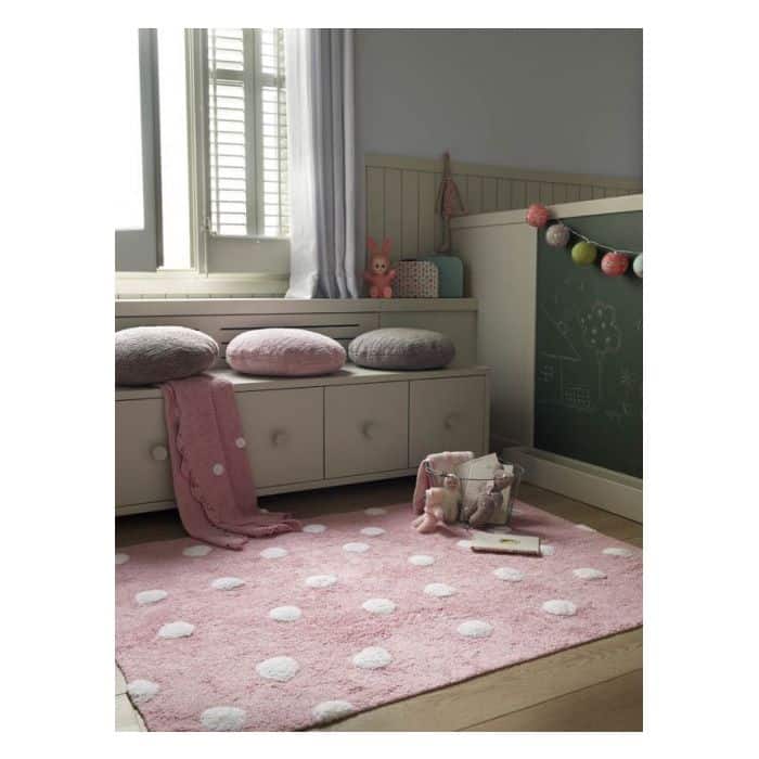 Rug Polka Dots Pink Rug Polka Dots Pink
