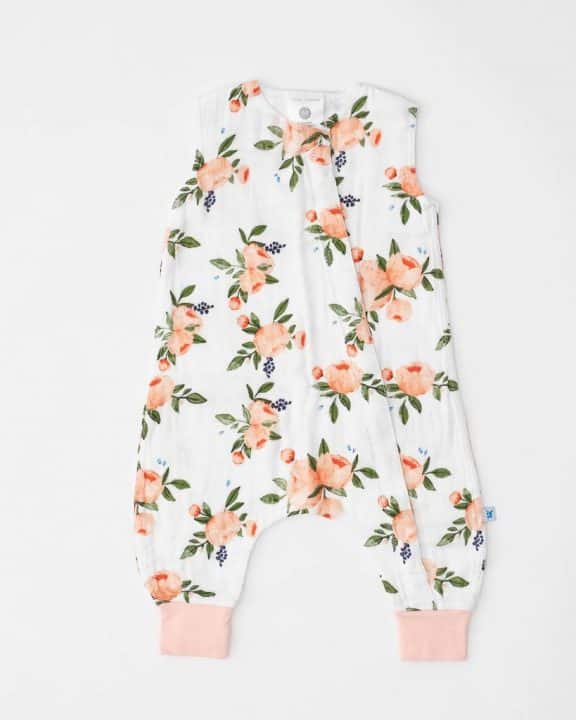 Cotton Muslin Sleep Romper Gr. L - Watercolor Roses