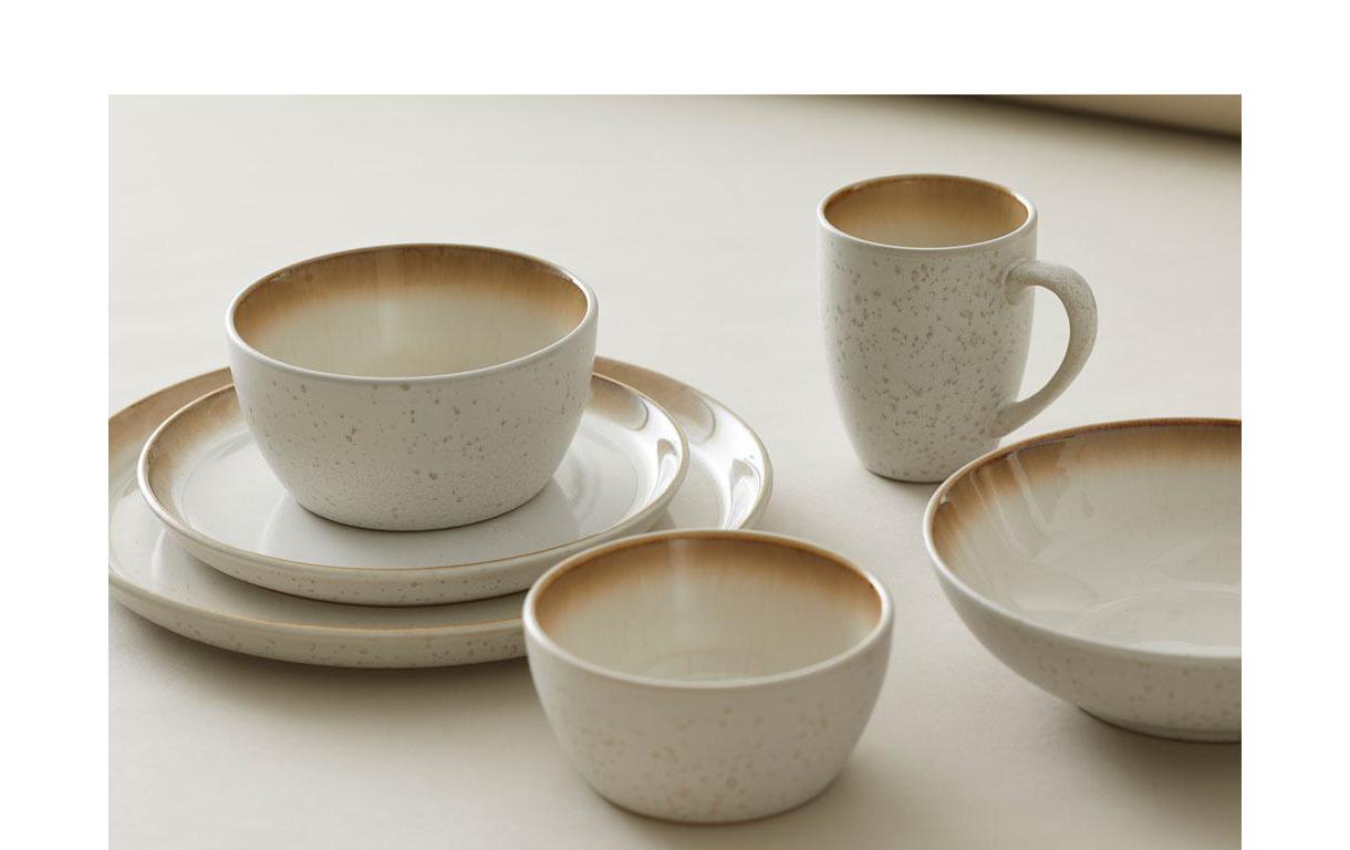 Geschirrset, Teller, Schale, Becher, Keramik