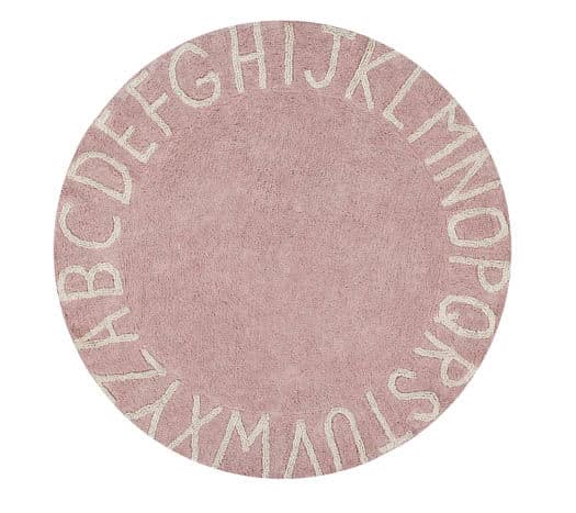 Rug Round ABC Vintage Nude-Natural