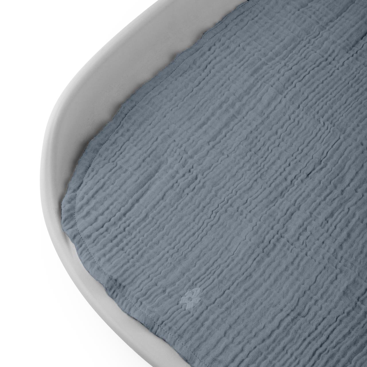 Wickelunterlage 6-lagig, Musselin, Blue