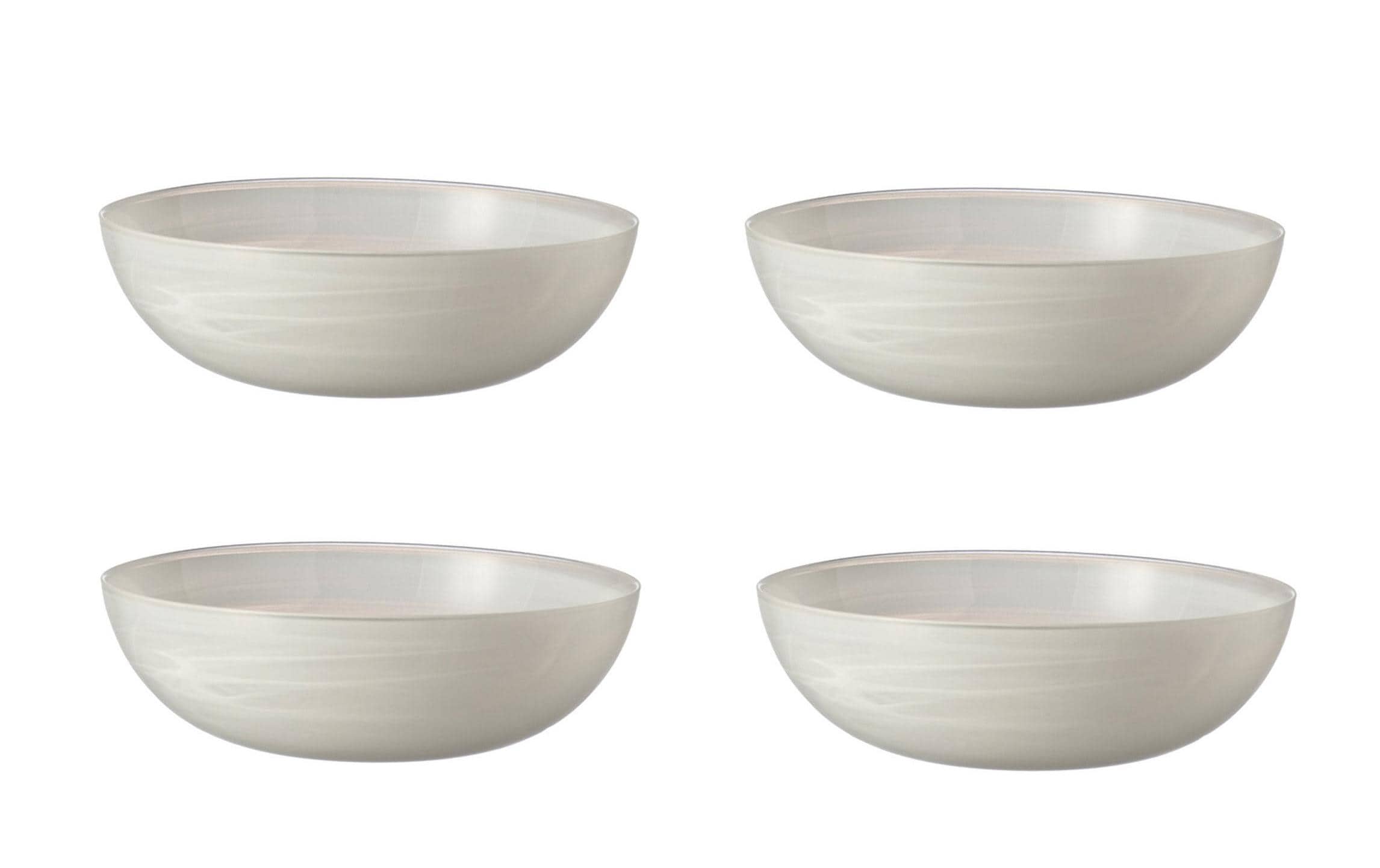 Leonardo Schale Albastro flach 28cm 4er Set Schale, Rührschüssel, Suppenschüssel