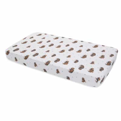 Cotton Muslin Crib Sheet - Bison