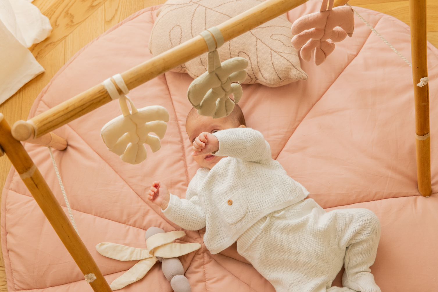 Rattle toy hangers (3er Set) - Monstera