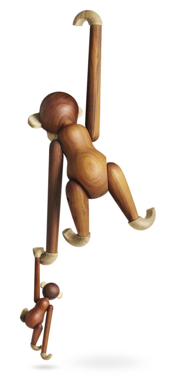 Affe gross, 47cm, Teak/Limba