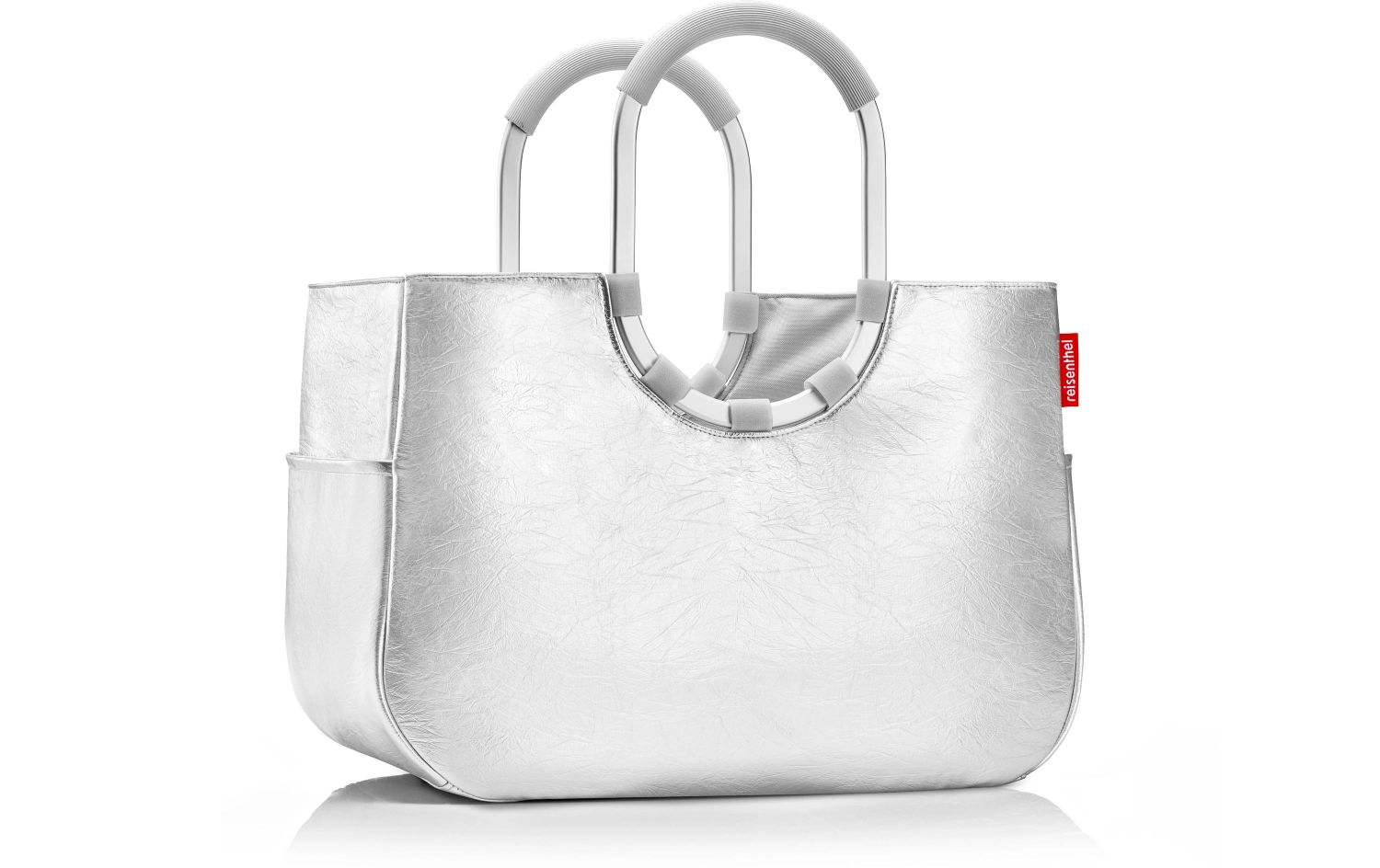 handtasche, silber, tasche, leder?, shoppingbag