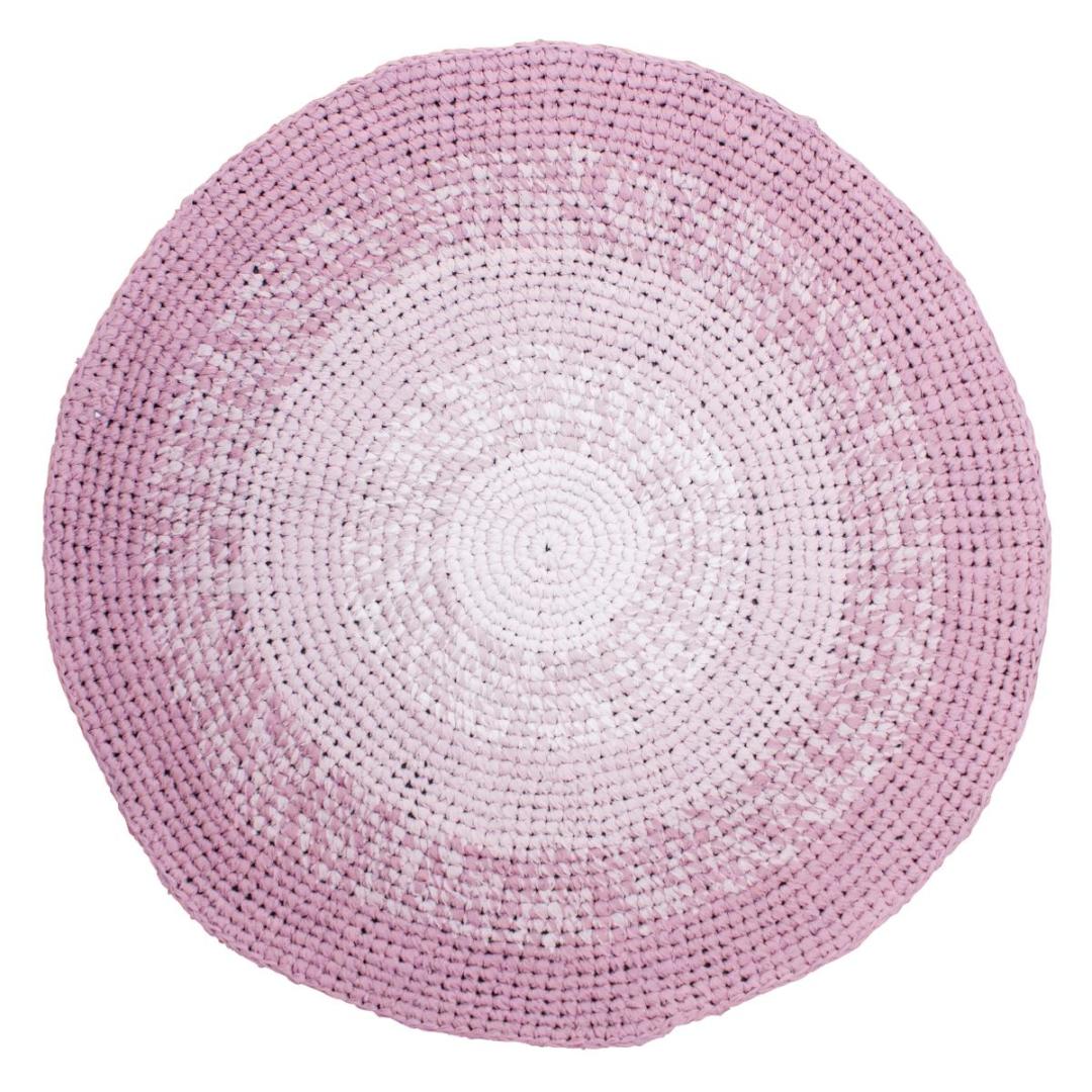 Häkelteppich, Farbverlauf, rosa