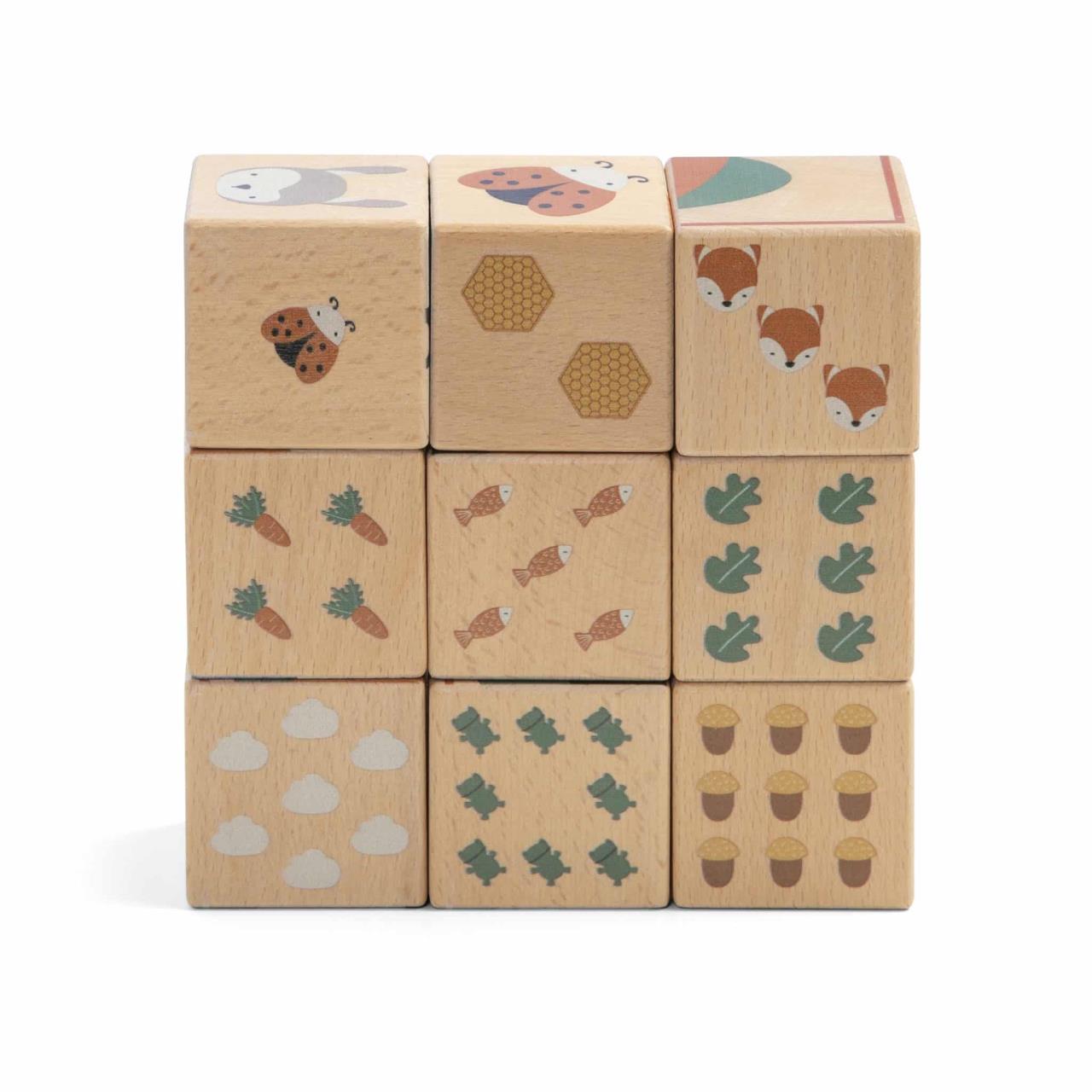 Würfel-Puzzle aus Holz, Woodland