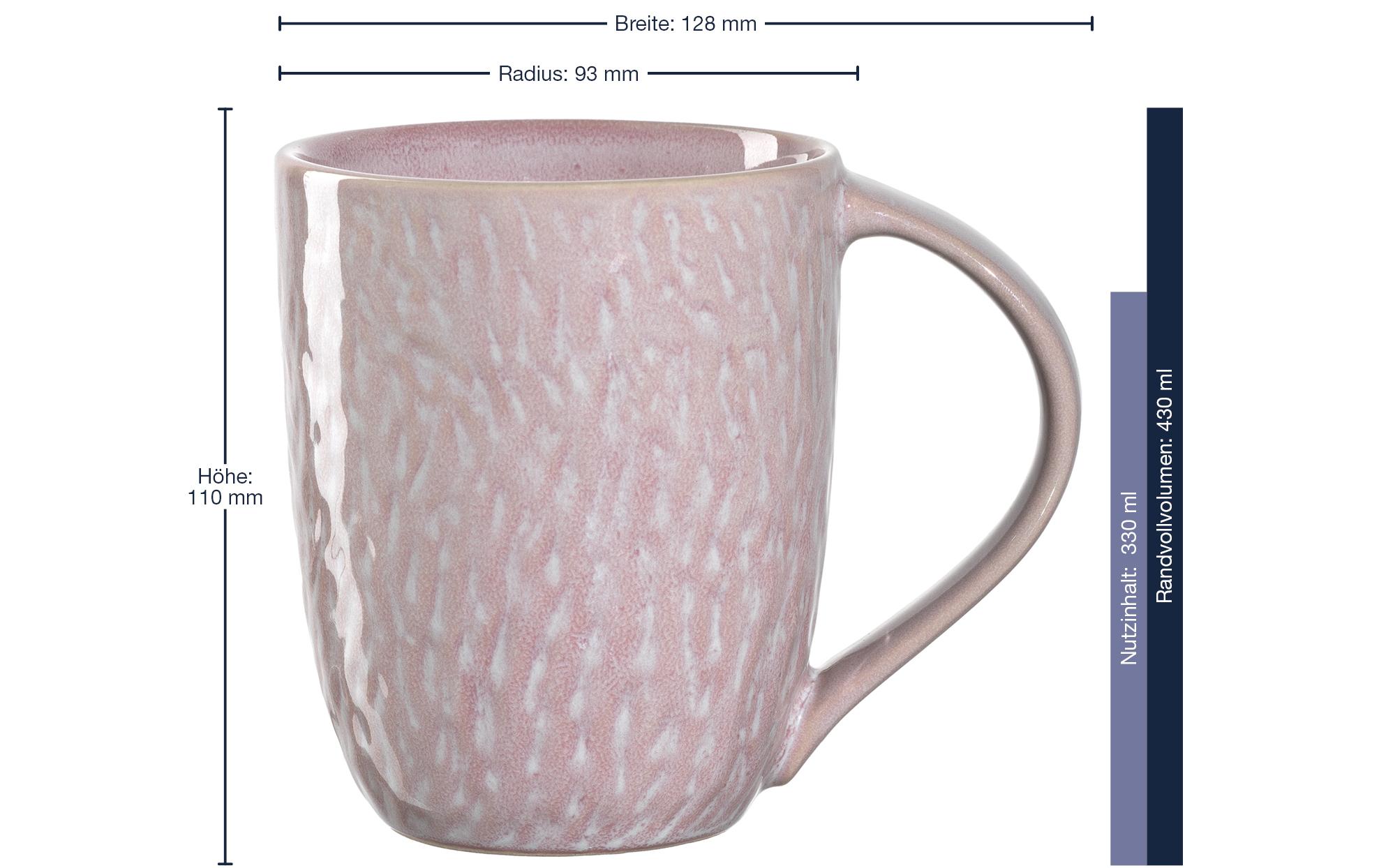 Leonardo Tasse Matera 430ml Rosa 6tlg