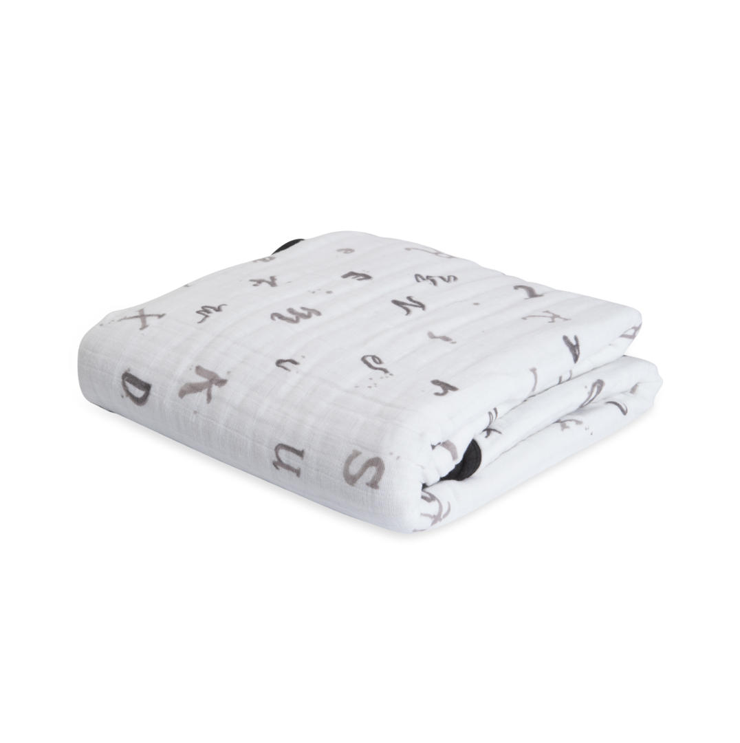 Cotton Muslin Quilt - Hello Alphabet