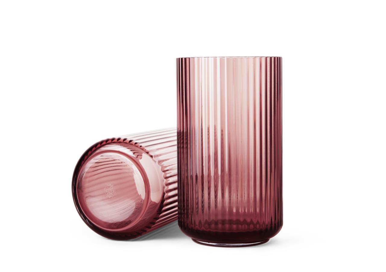 Lyngby Vase, 25cm, Burgundy