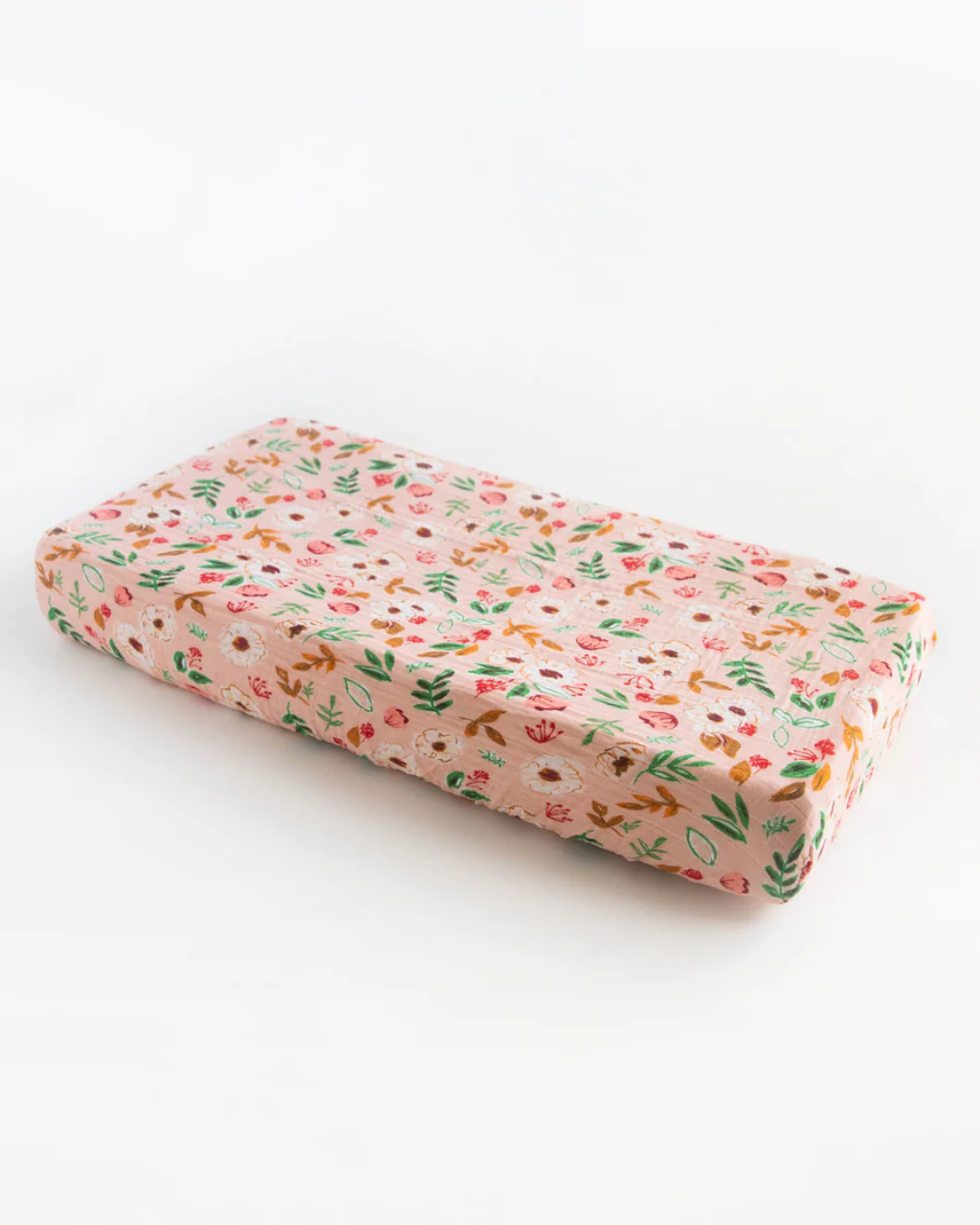 Baumwoll-Muslin Überzug für Wickelunterlage Vintage Floral