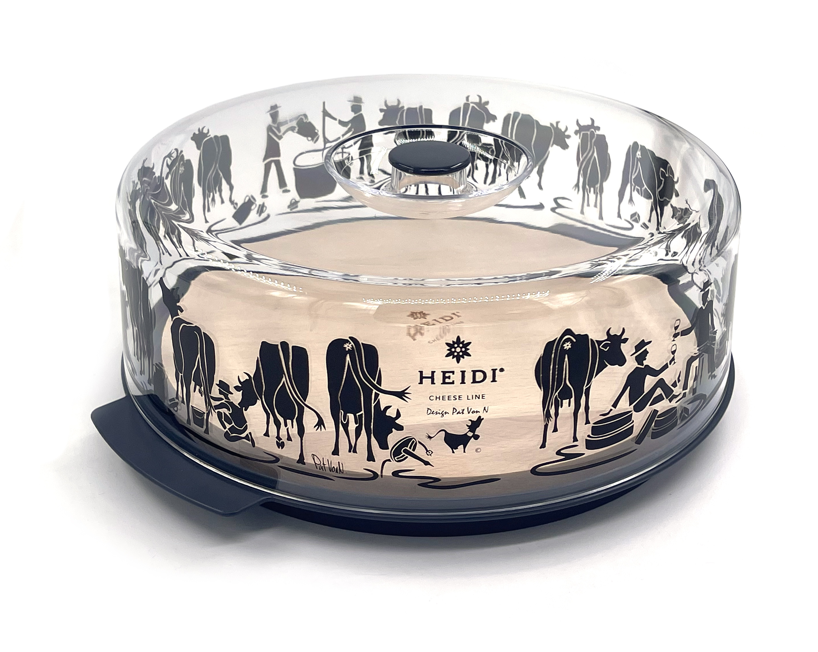 ALPES Käsebox ø26 cm, schwarz