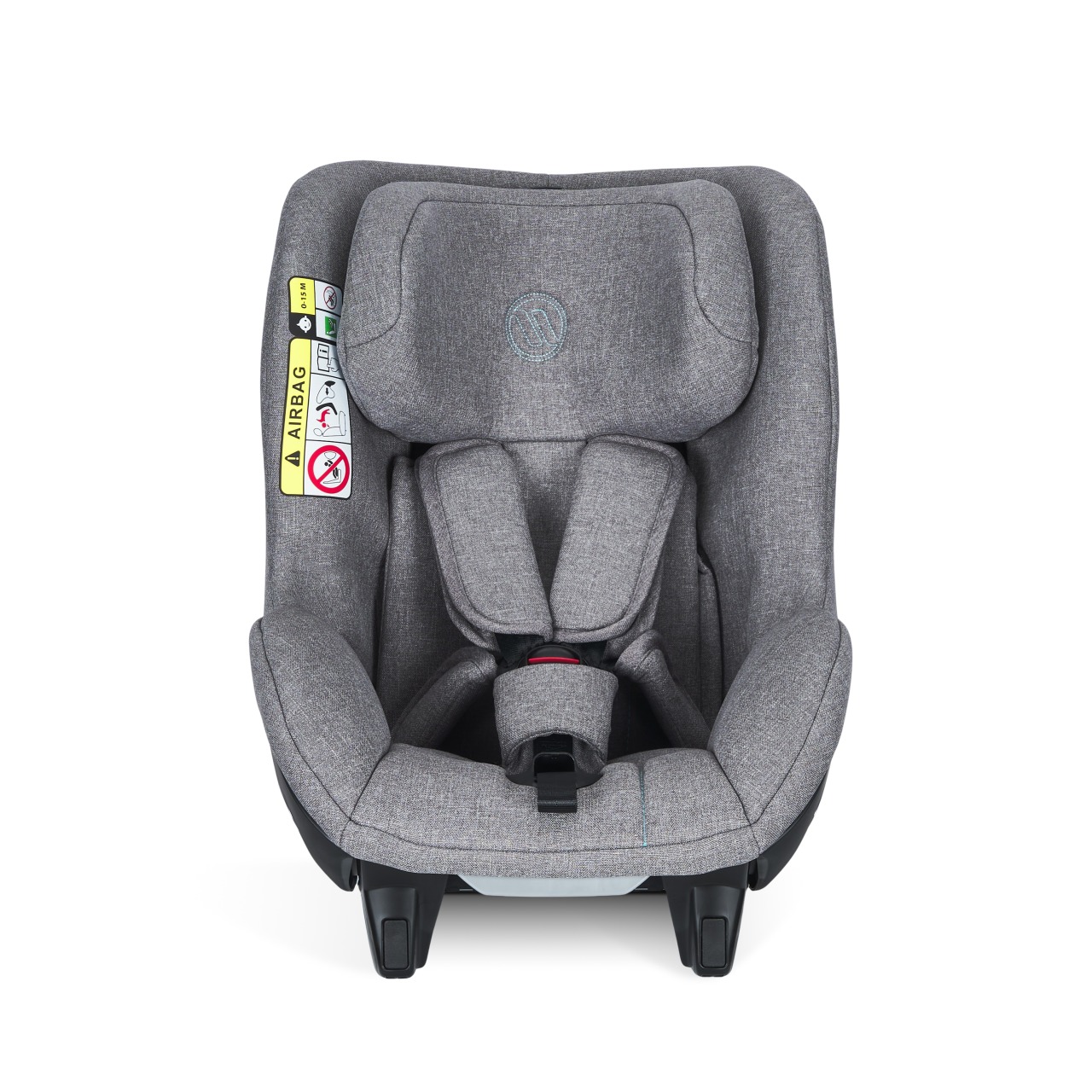 Kindersitz, Autositzeinlage, Grau, 5-Punkt-Gurt, Stoffbezug