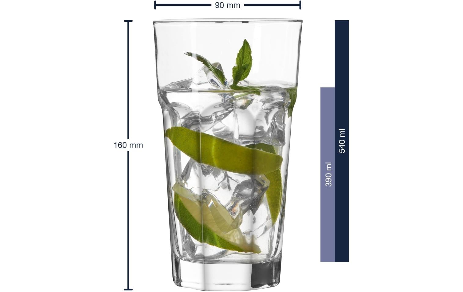 Leonardo Glas Longdrinkbecher XL Rock 540ml