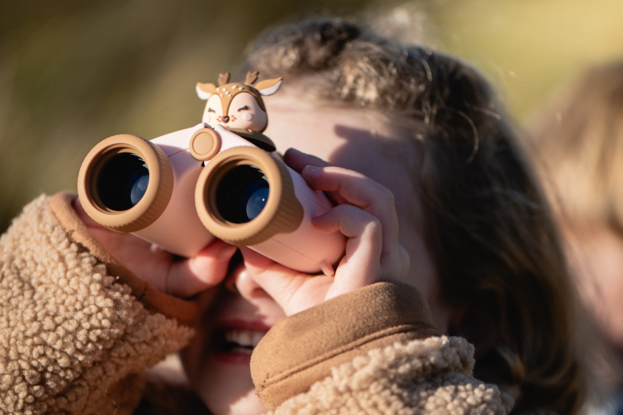 Fernglas, Kinder, Spielzeug, Gummi/Plastik, braun