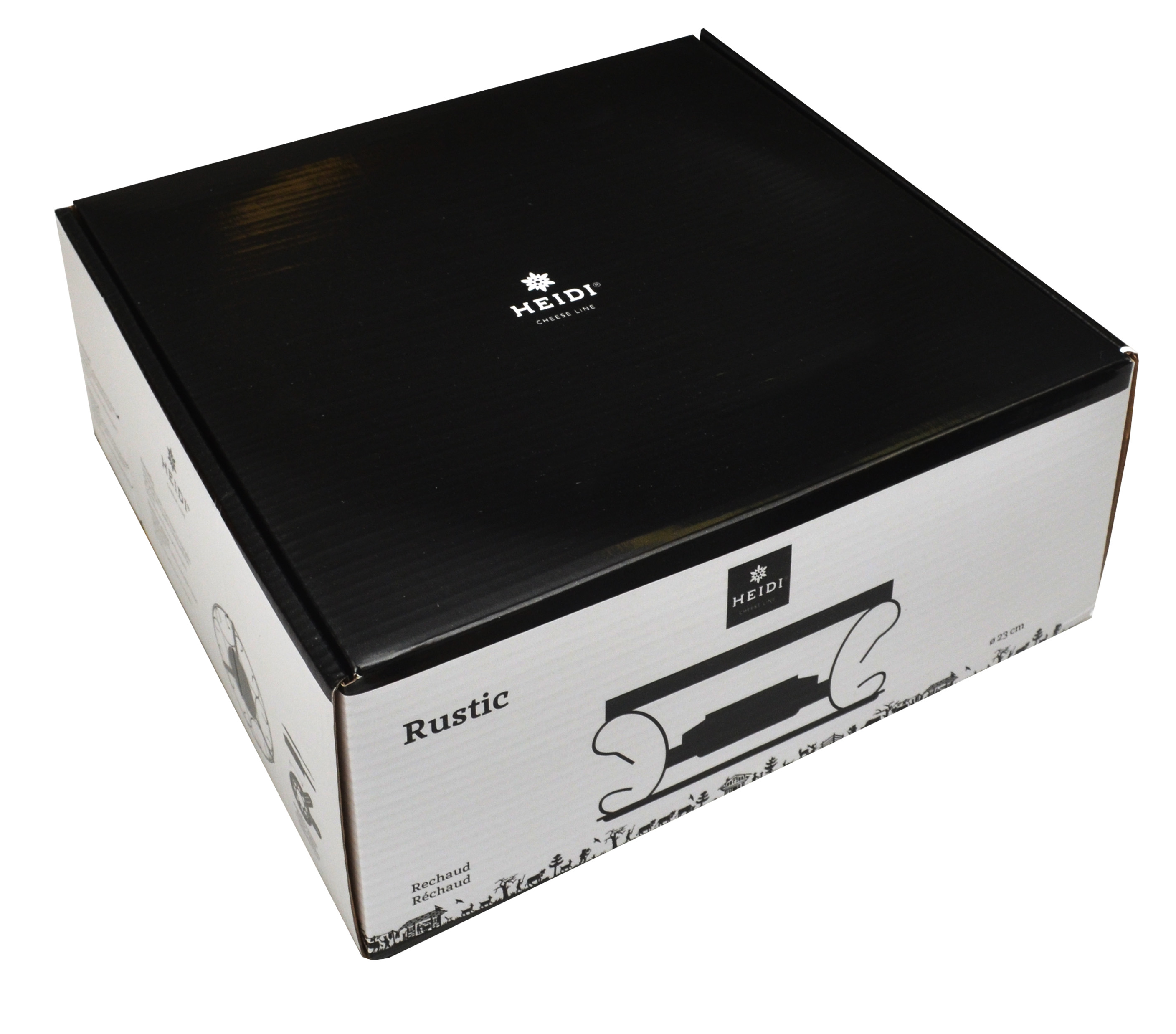 RUSTIC Rechaud schwarz mit Brenner