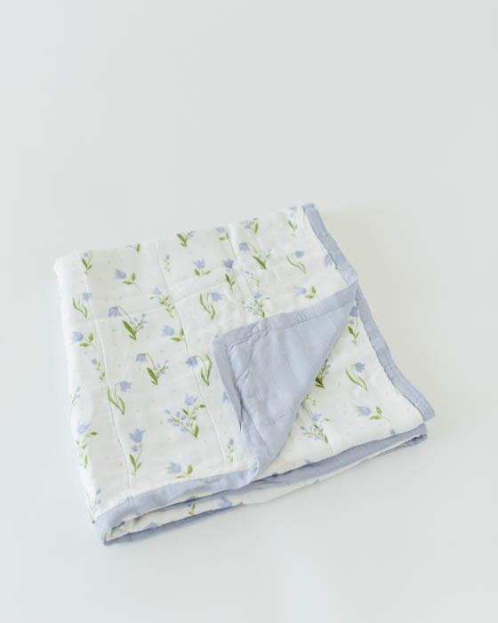 Deluxe Muslin Quilt - Blue Bell