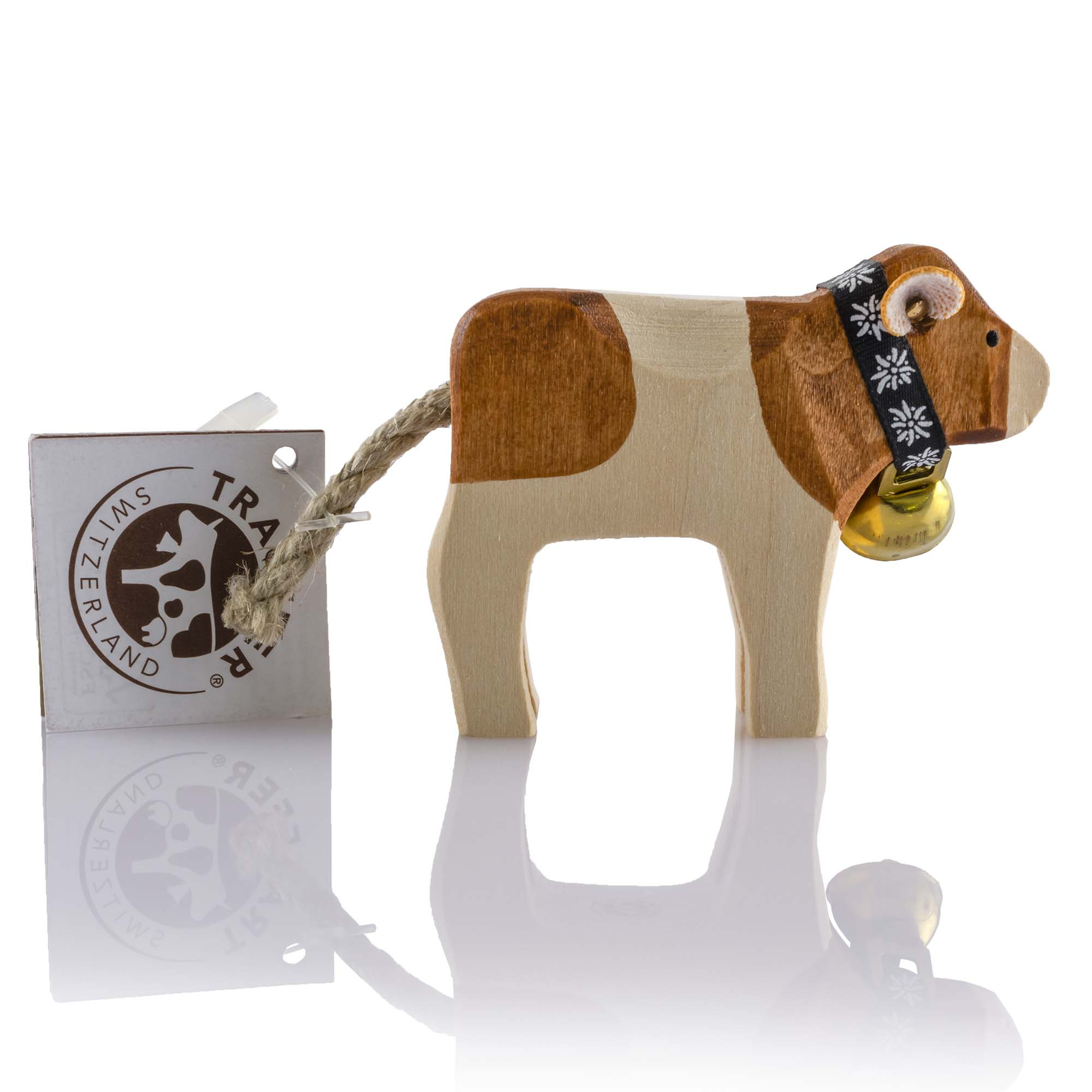 Trauffer Holzspielzeug "Kalb mit Glocke Red-Holstein" Trauffer Holzspielzeug "Kalb mit Glocke Red-Holstein"