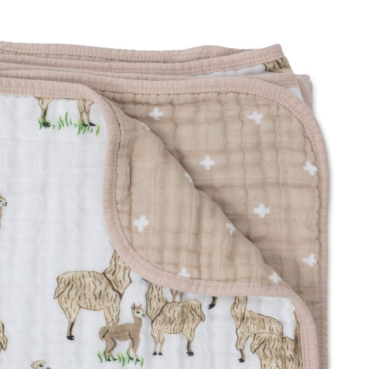 Cotton Muslin Quilt - Llama