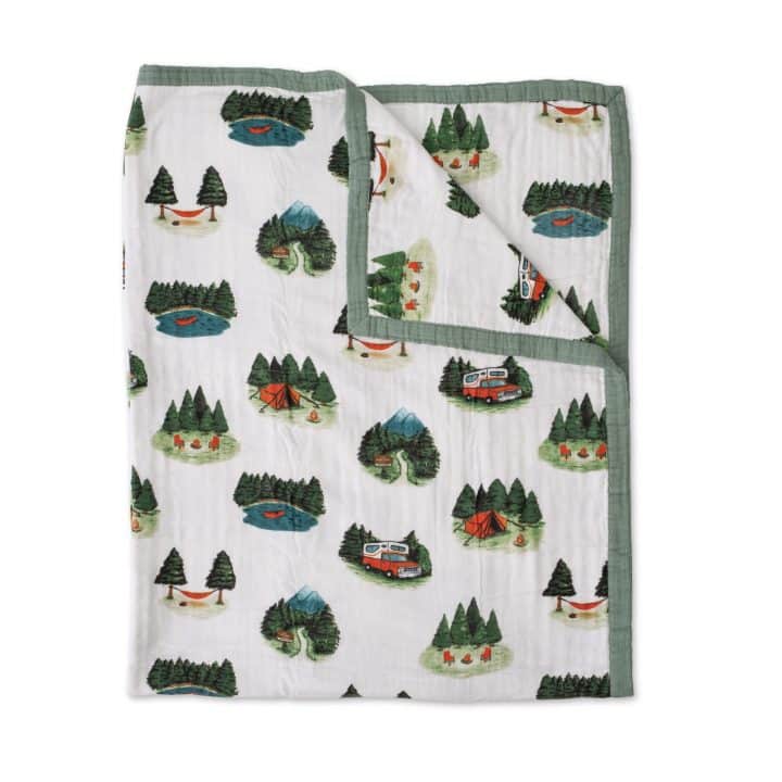 Big Kid Cotton Muslin Quilt - Happy Camper