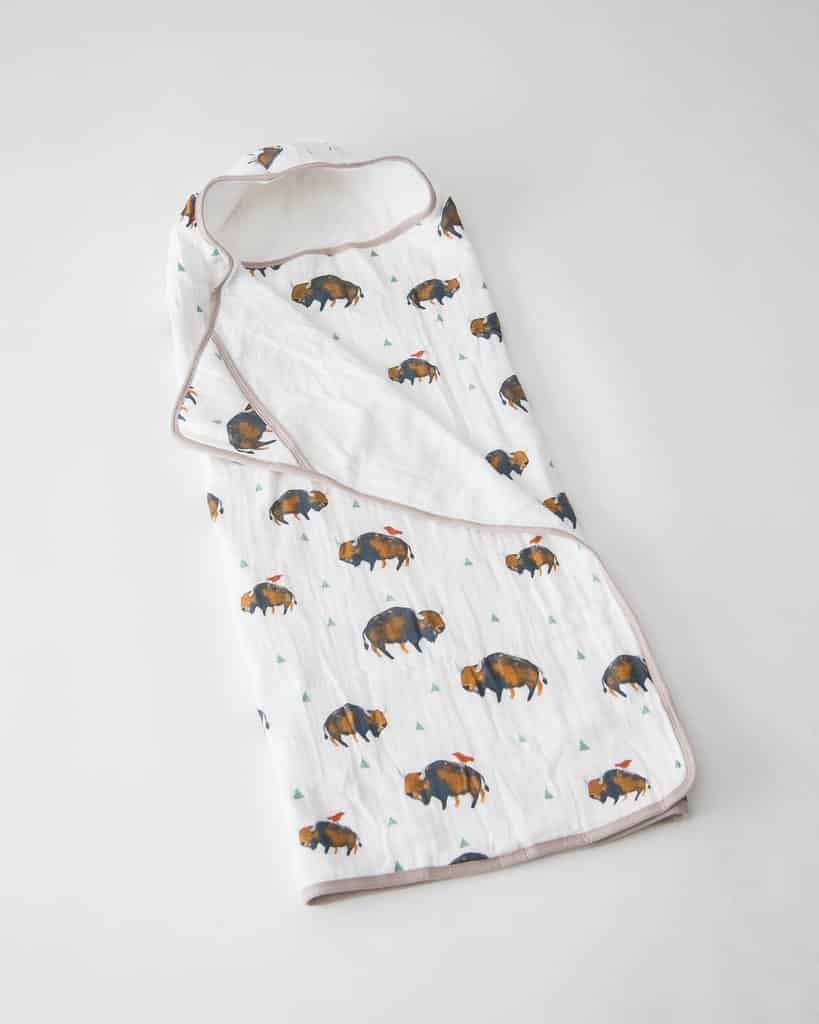 Big Kid Hooded Towel  -  Bison Big Kid Hooded Towel  -  Bison