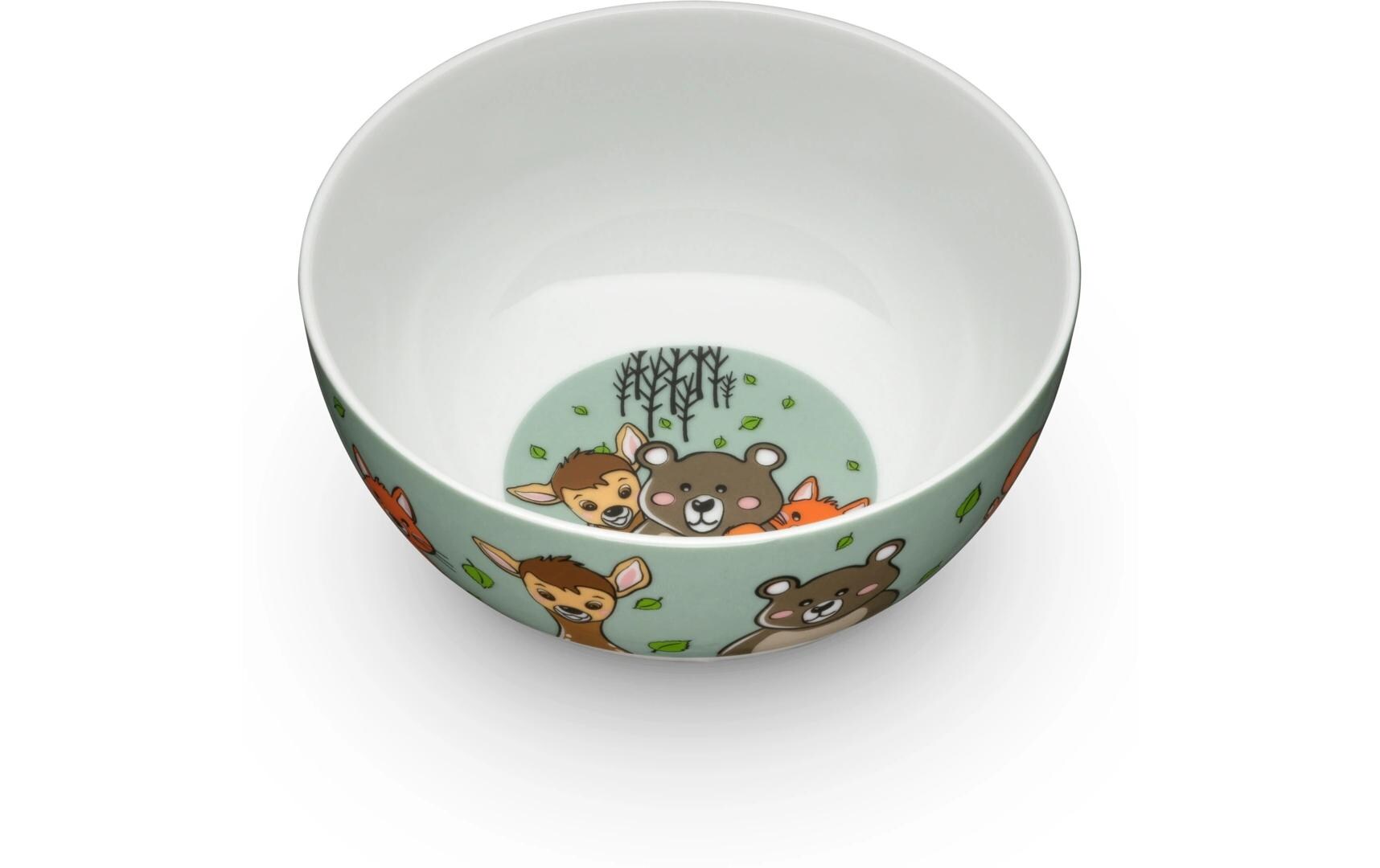 WMF Kinderbesteckset Forest Friends Schale, Suppenschüssel, Porzellan, Töpferei, Teller