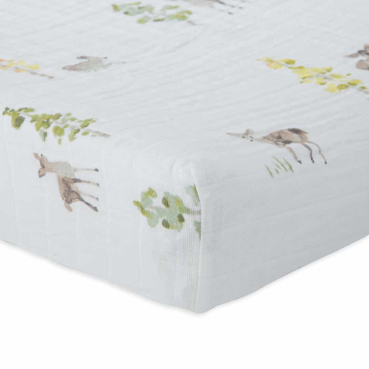 Baumwoll-Muslin Überzug für Wickelunterlage Oh Deer!