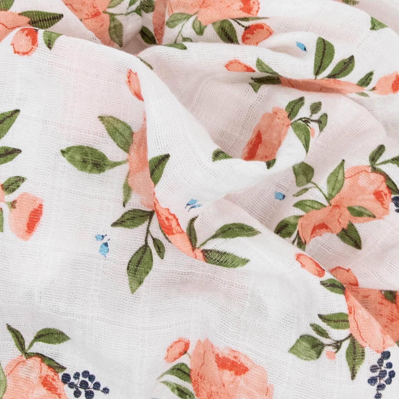 Baumwoll-Muslin Squares, Watercolor Roses