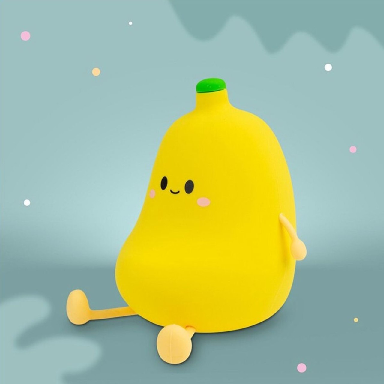 Plüschtier, Kunststofffigur, Gelb, Sitzendes Spielzeug, Fruchtform