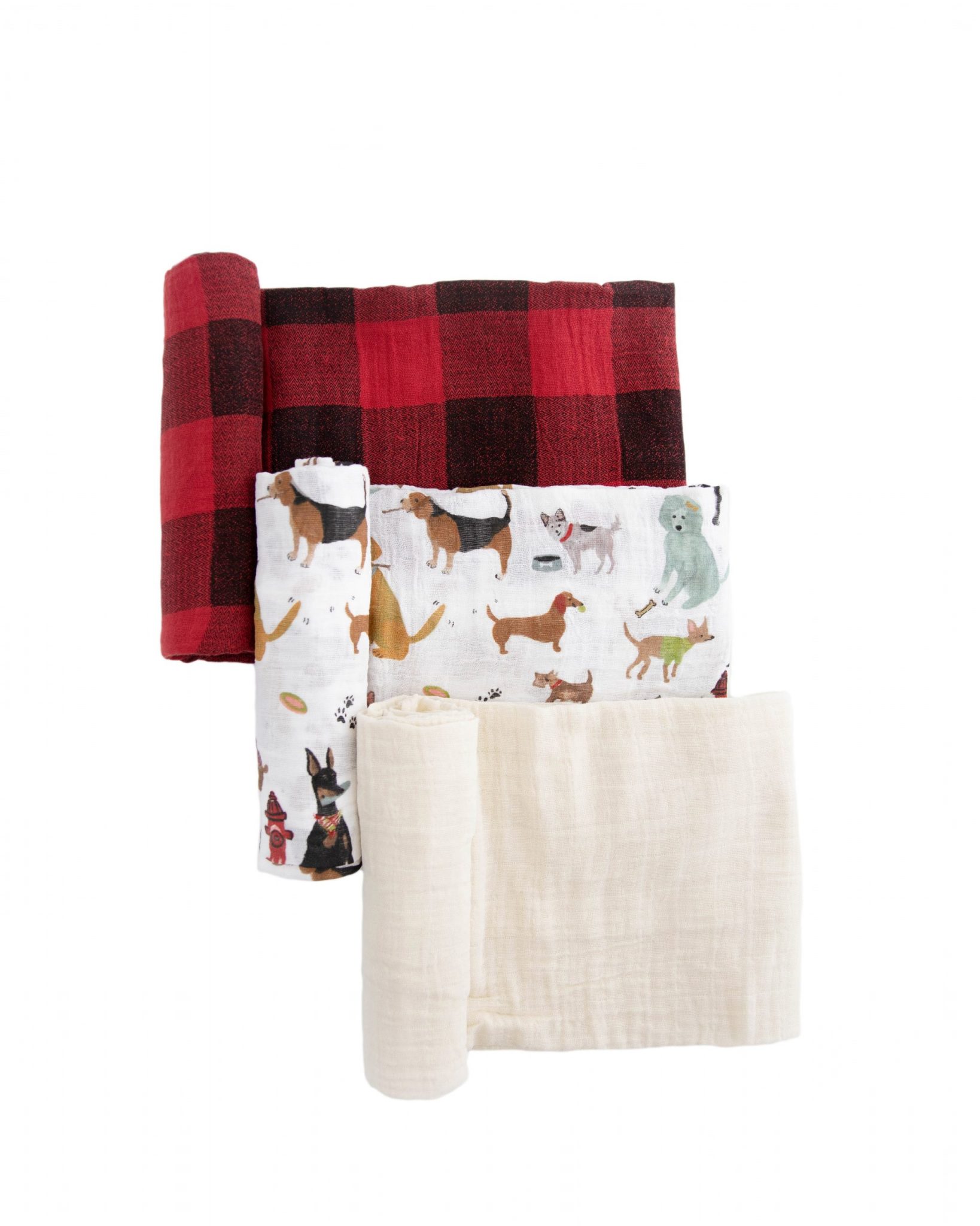 Cotton Muslin Swaddle 3 Pack - Woof