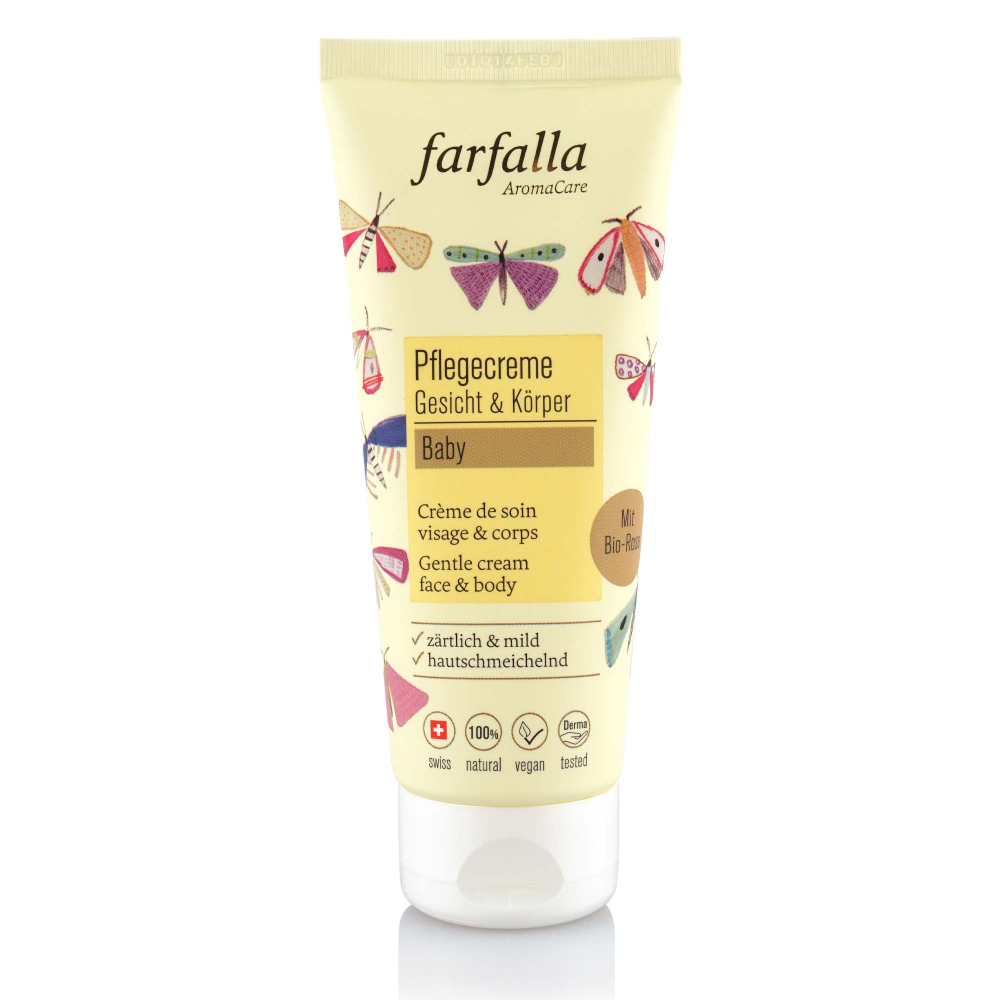 Pflegecreme, Gesicht & Körper, Baby, sanfte Formulierung, Bio-Rose