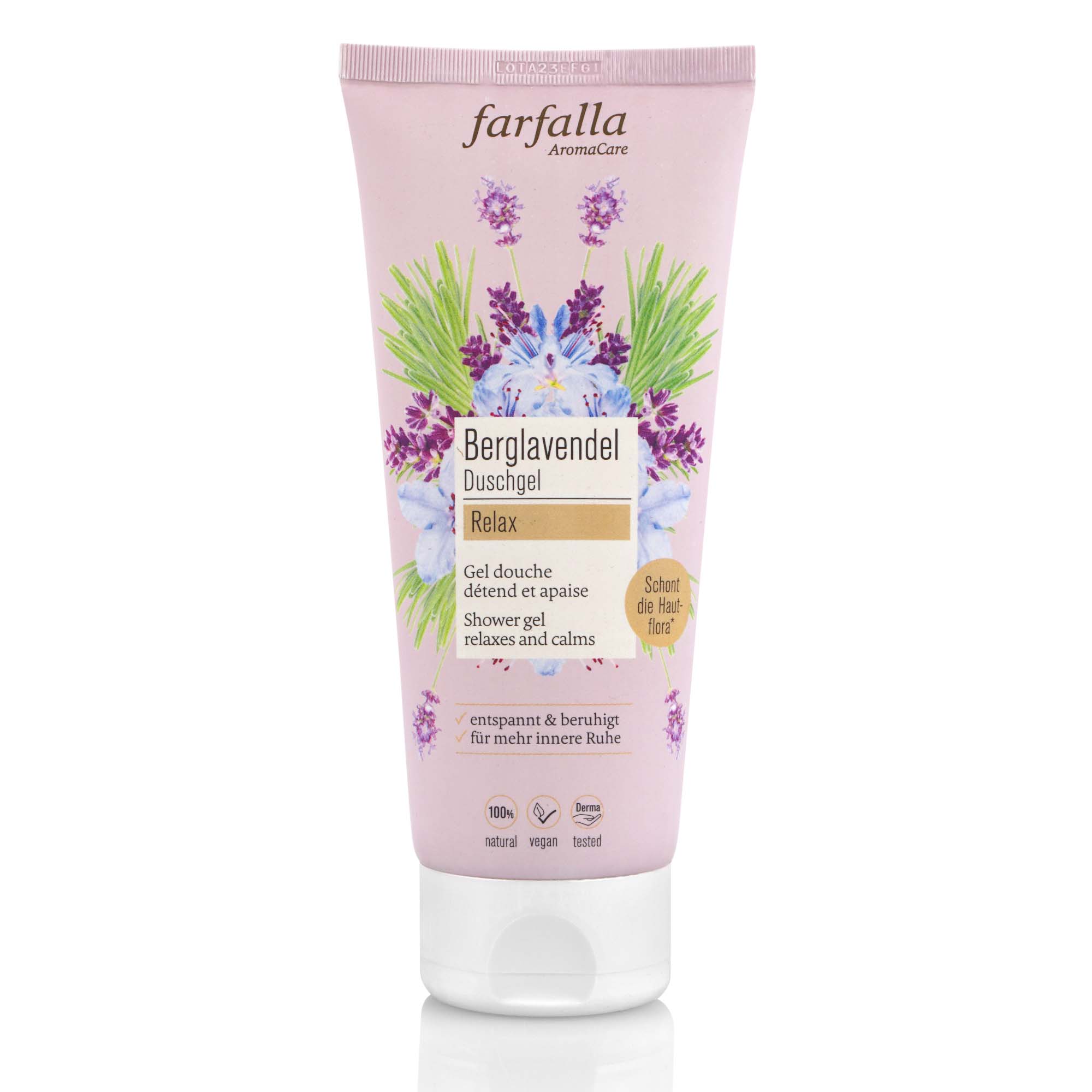 farfalla Berglavendel Relax, Duschgel, 200ml
