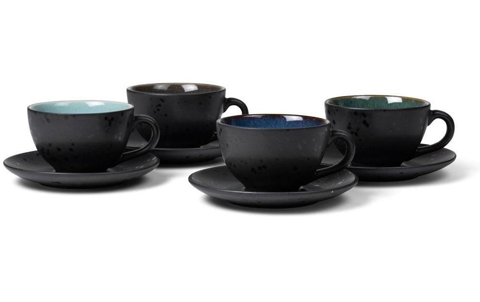 Kaffeetassen, Tassen-Set, Schwarz, Matt glasiert, Tee-/Kaffeebecher