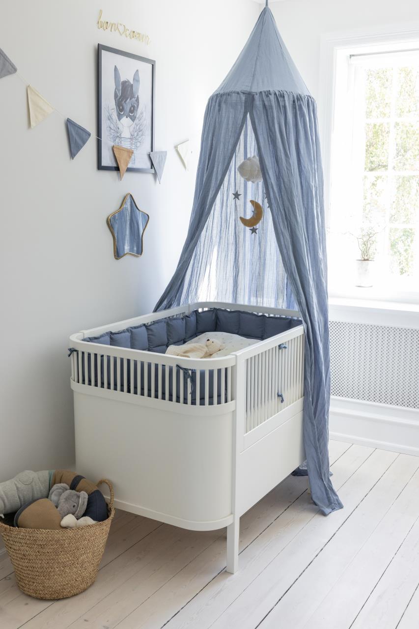 Bettnestchen, Kapok, Dusty Blue Stripe