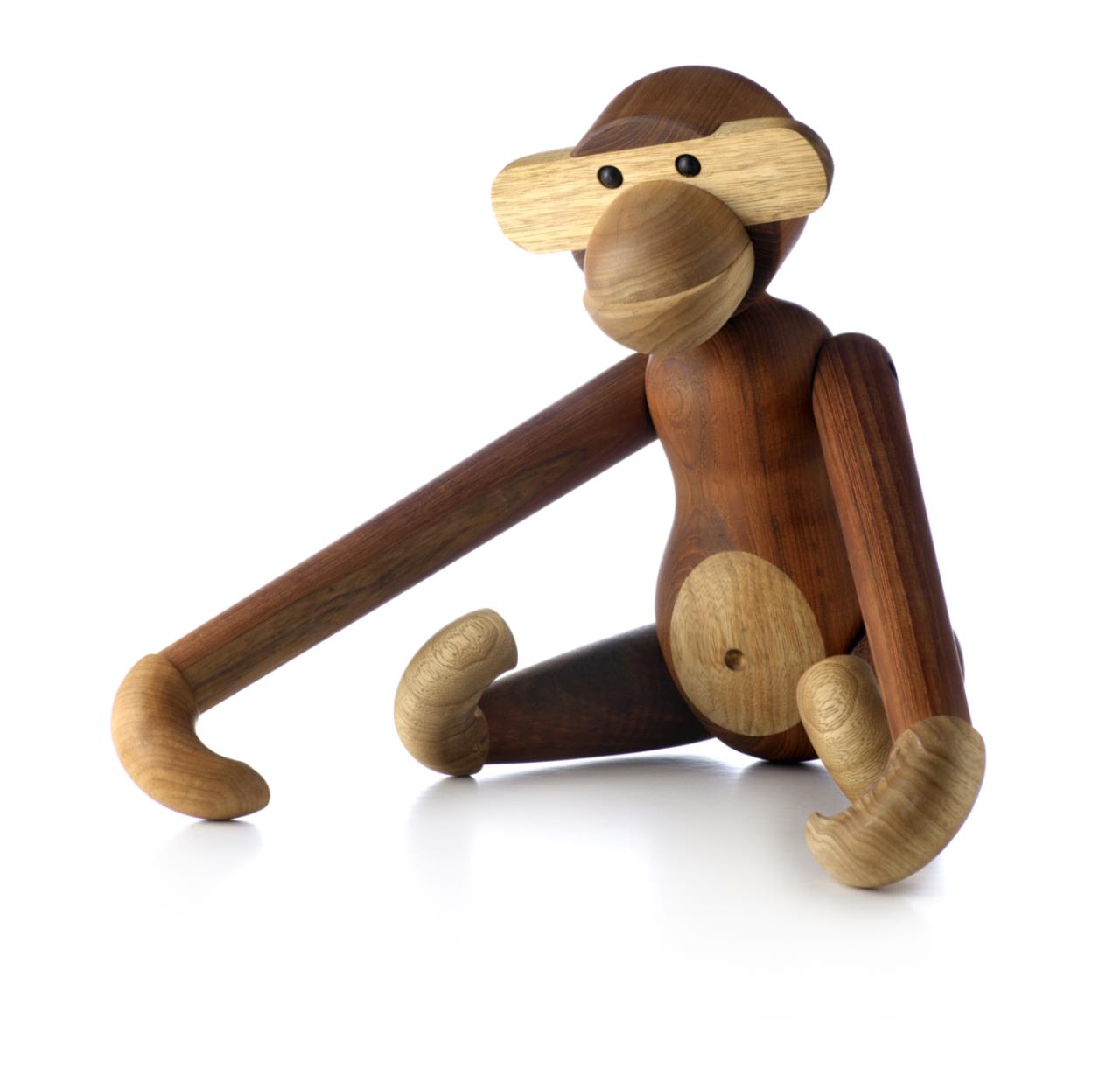 Affe gross, 47cm, Teak/Limba
