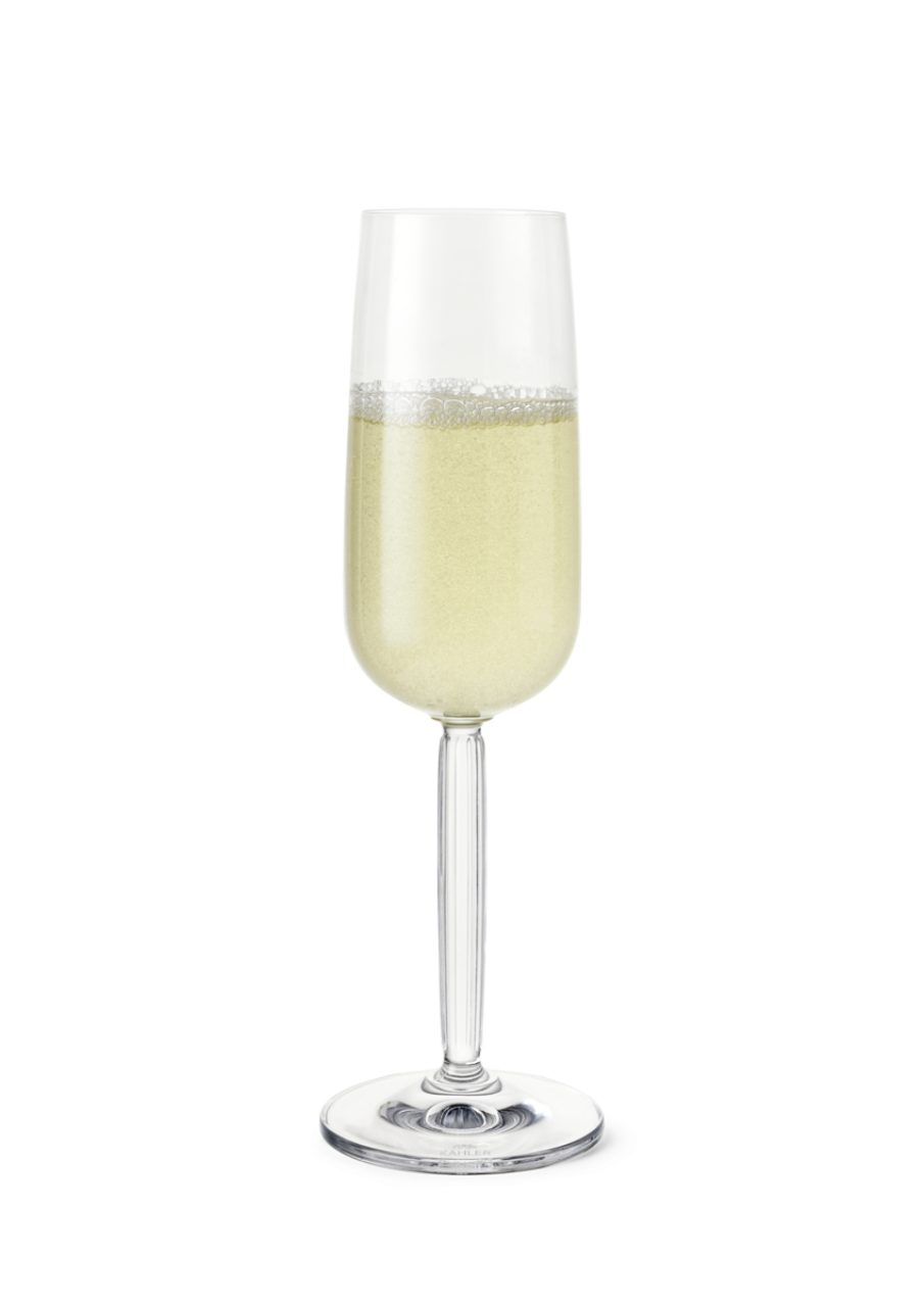 Hammershøi Champagnerglas, 23cm, Klar