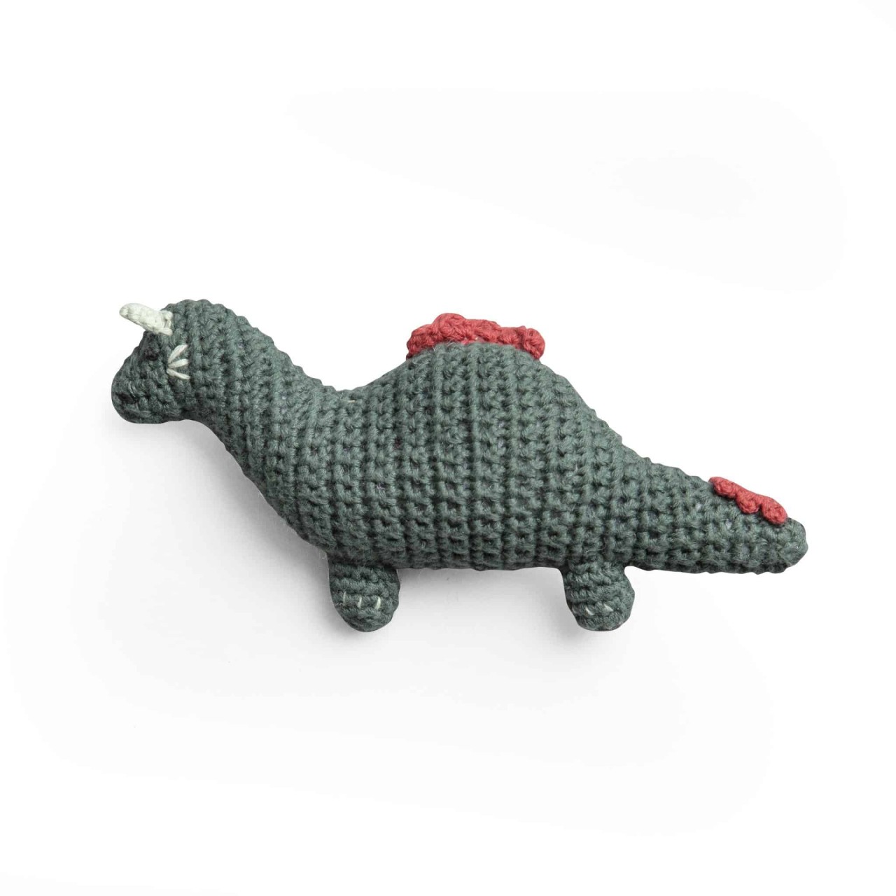 Krochet-Dinosaurier, Amigurumi, grauer Dinosaurier, Spielzeug, handgemacht crochet