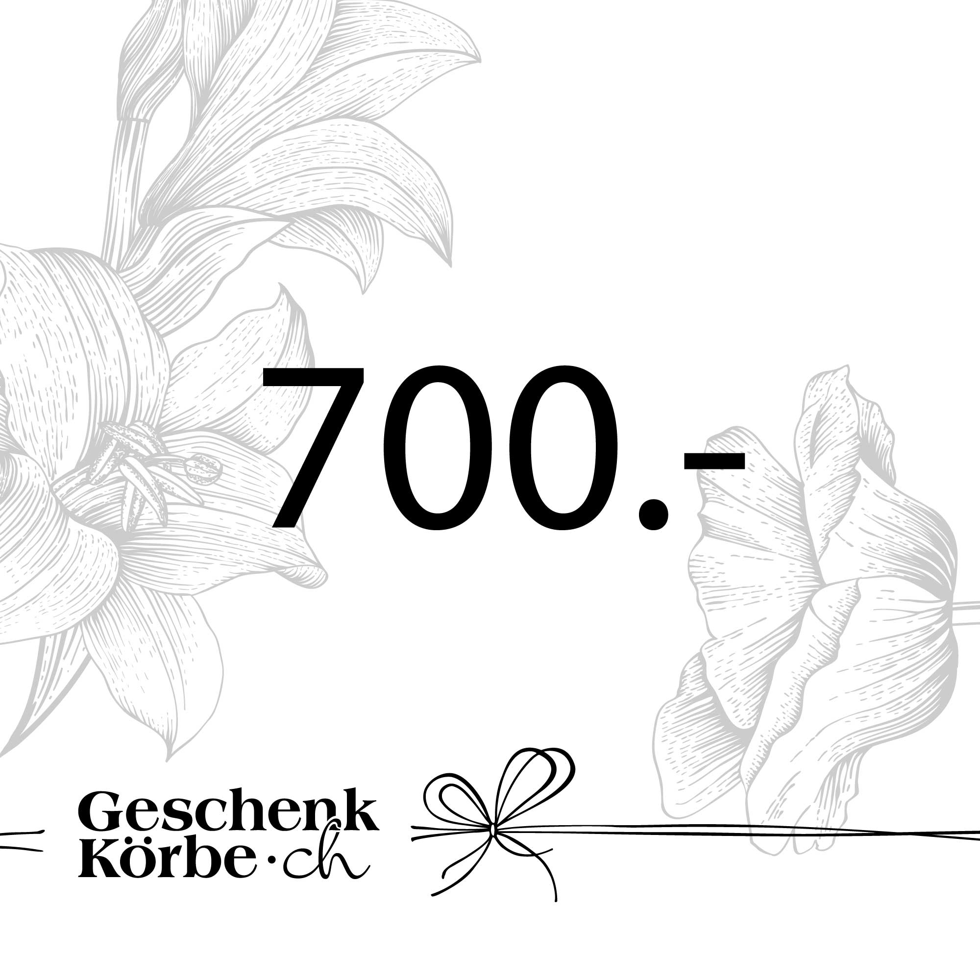 Gutschein - 700CHF Gutschein - 700CHF