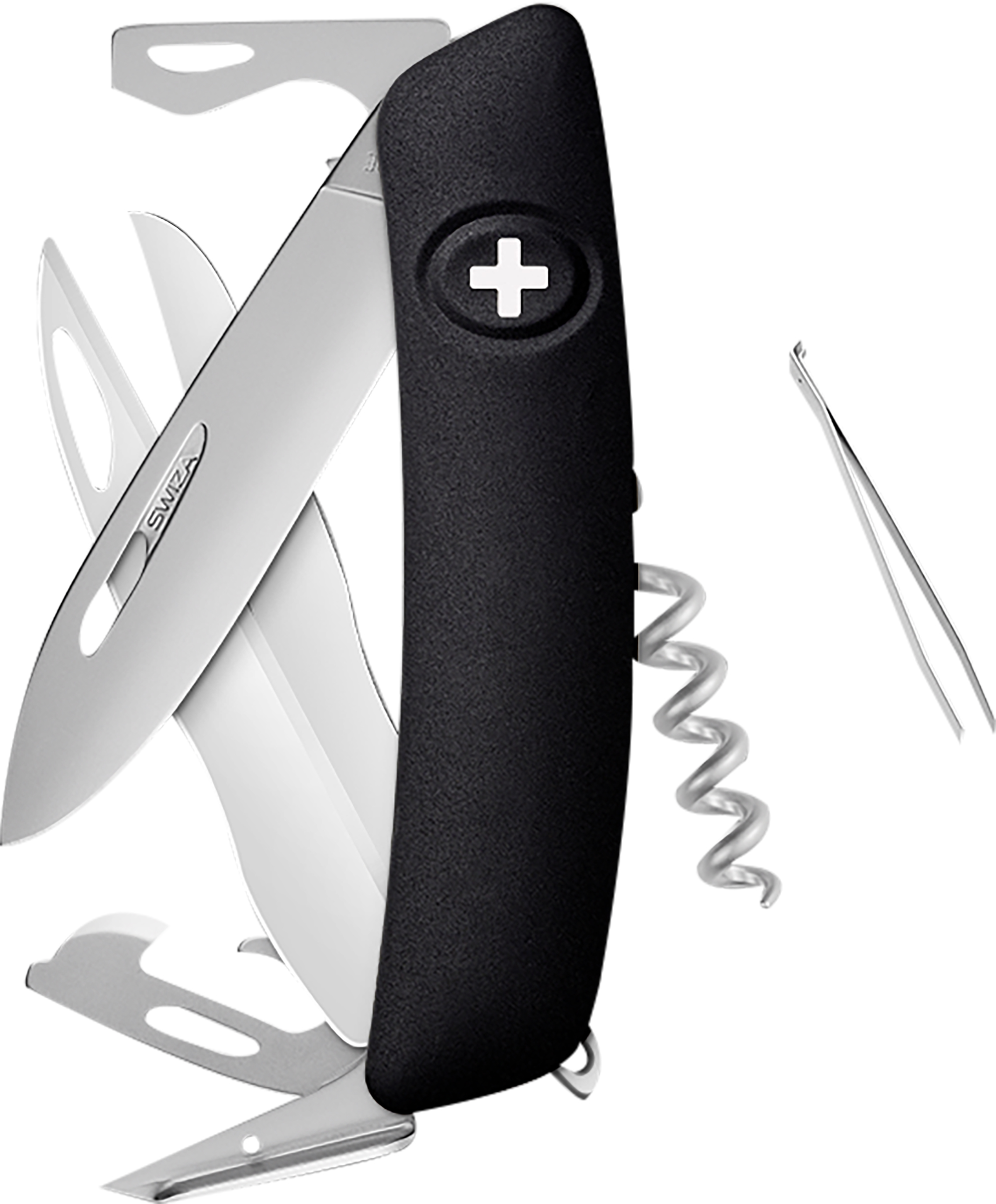 Taschenmesser Large Schwarz matt