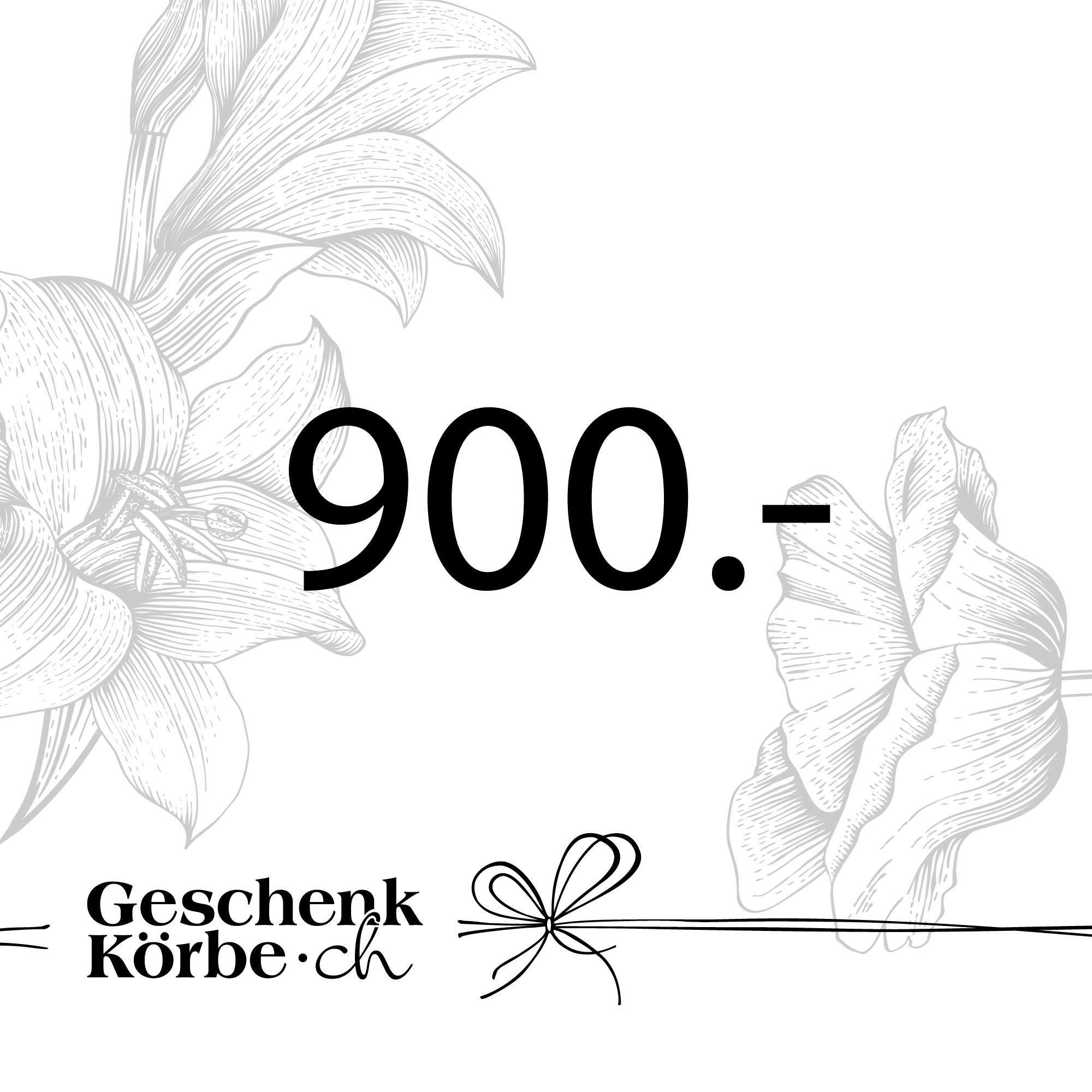 Gutschein - 900CHF Gutschein - 900CHF