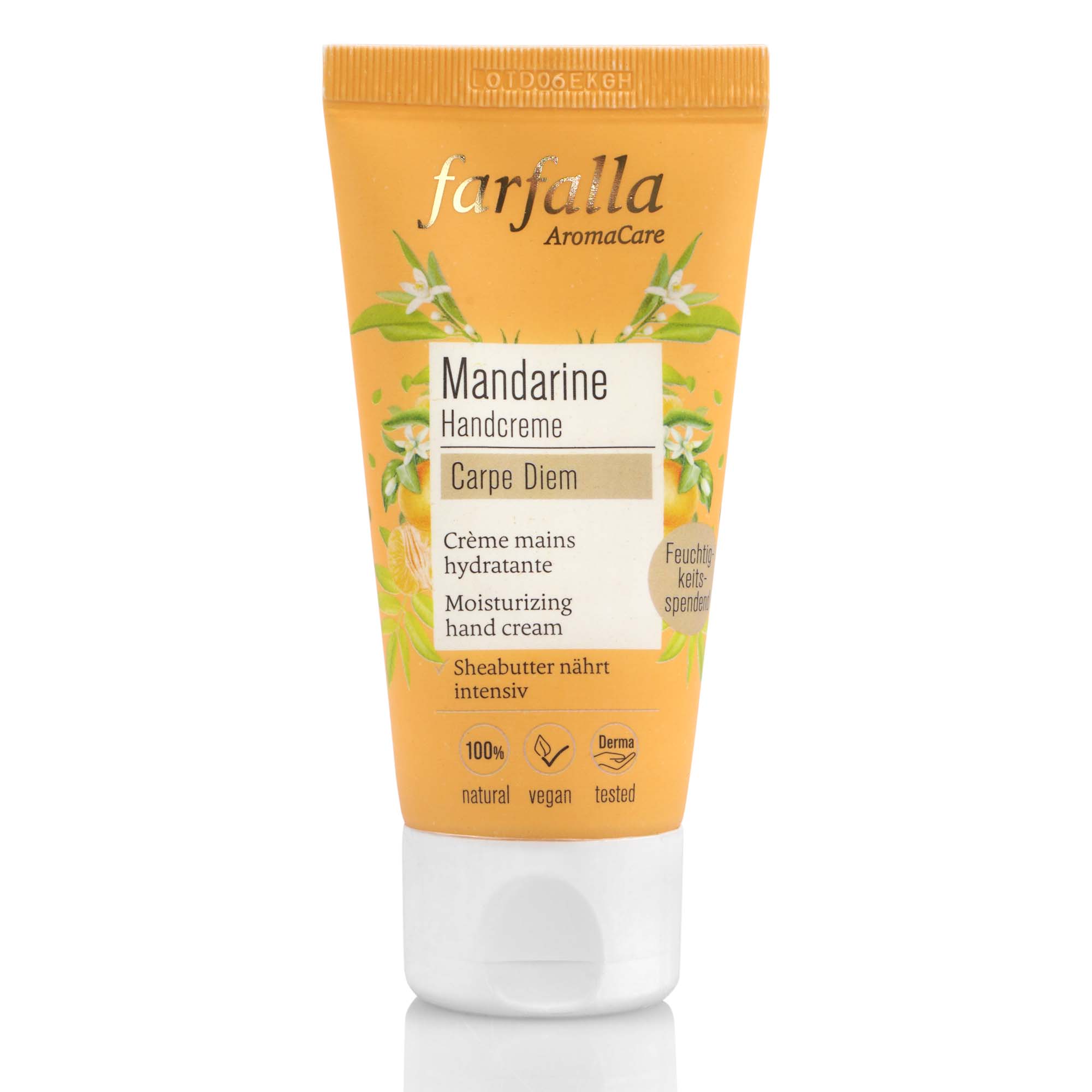 farfalla Mandarine Carpe Diem, Feuchtigkeitsspendende Handcreme, 50ml