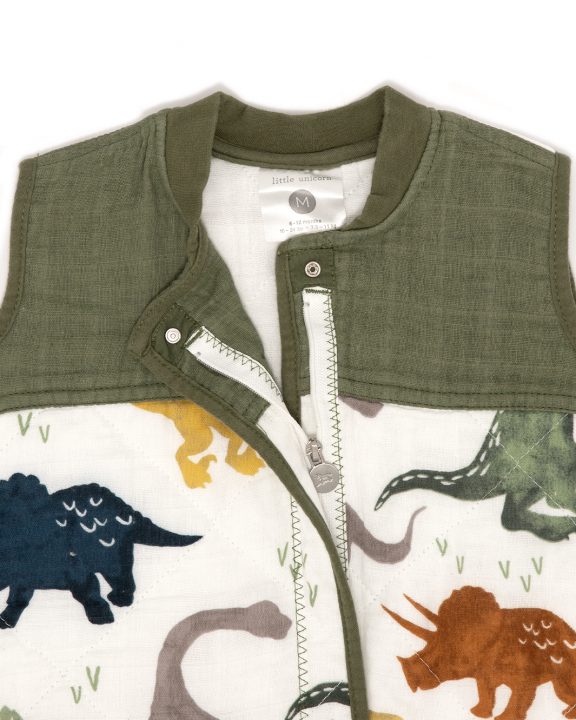 Cotton Muslin Quilted Sleep Bag Gr. S - Dino Friends Cotton Muslin Quilted Sleep Bag Gr. S - Dino Friends